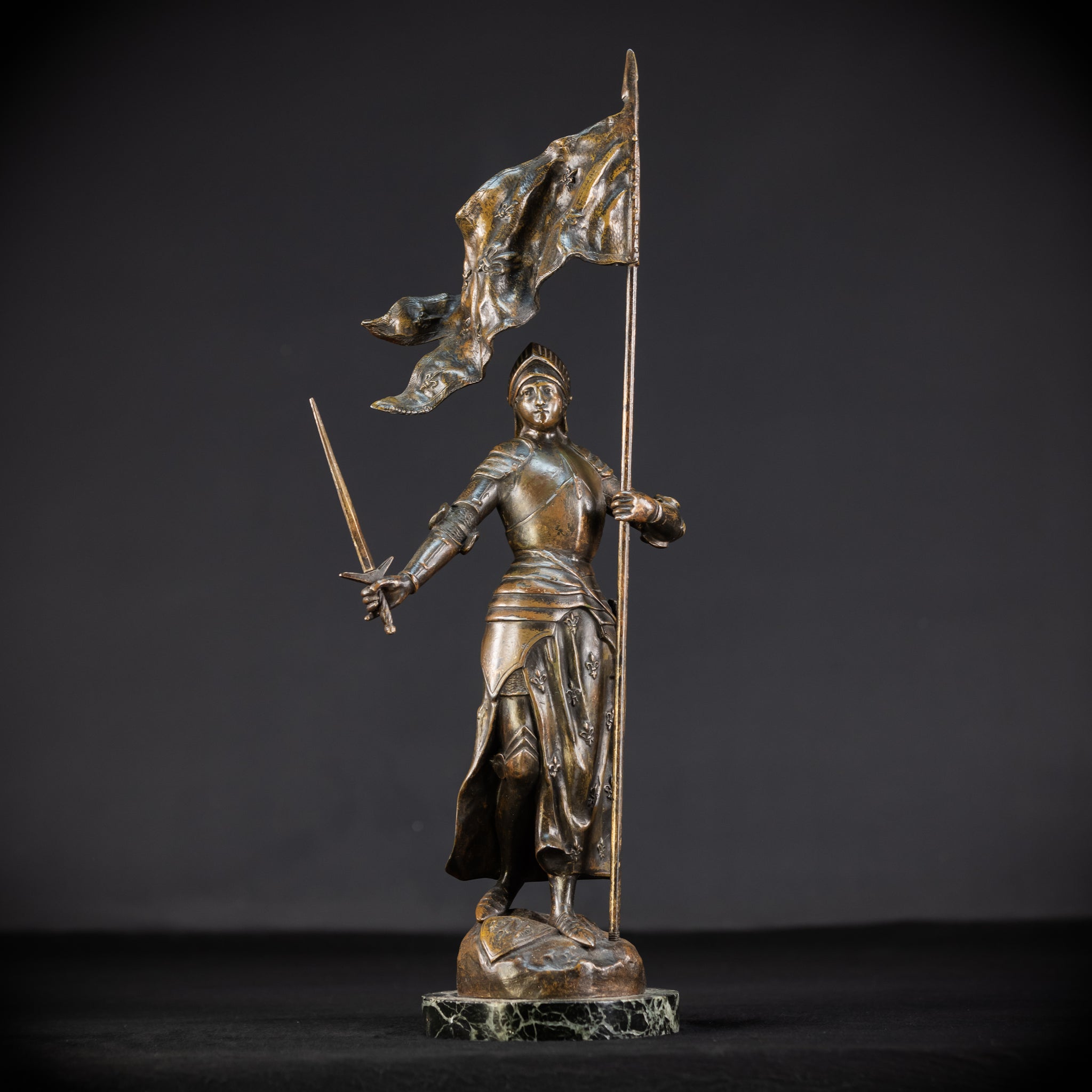St Joan of Arc Bronzed Metal Sculpture | 20.5"