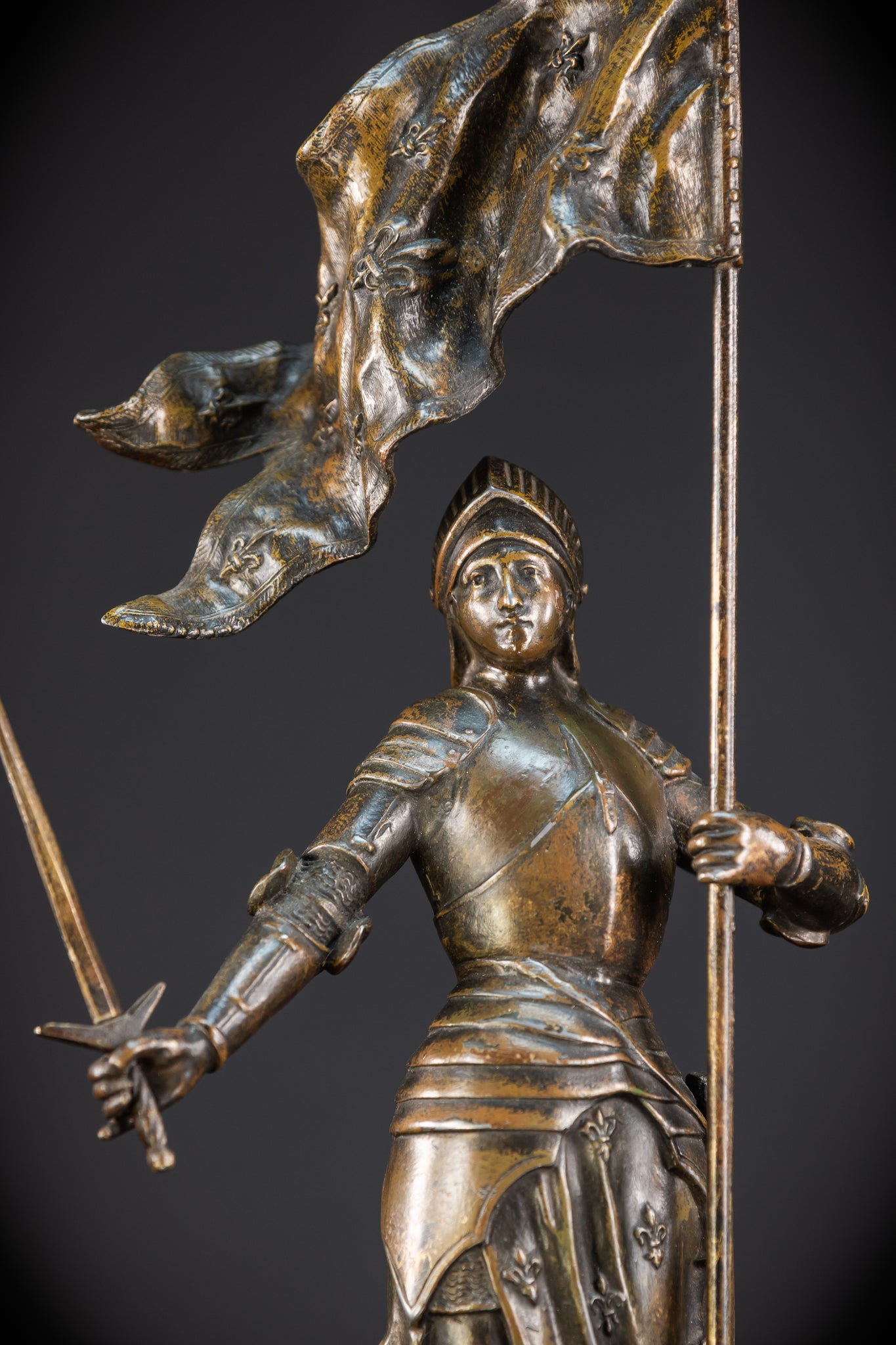 St Joan of Arc Bronzed Metal Sculpture | 20.5"
