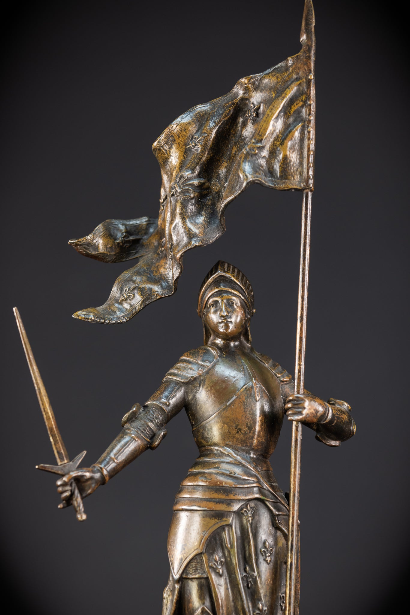 St Joan of Arc Bronzed Metal Sculpture | 20.5"