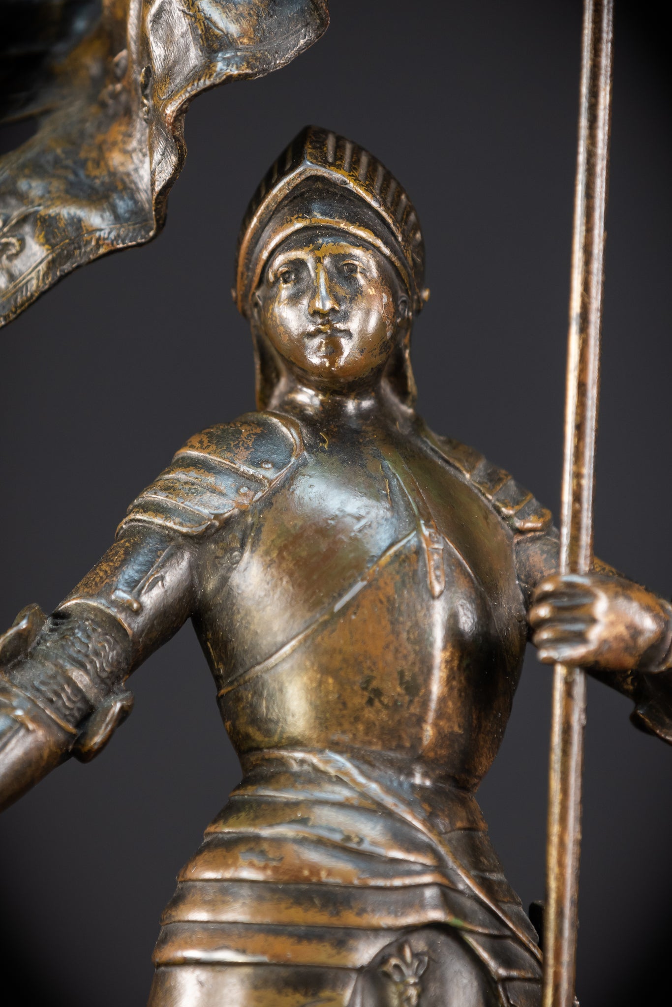 St Joan of Arc Bronzed Metal Sculpture | 20.5"