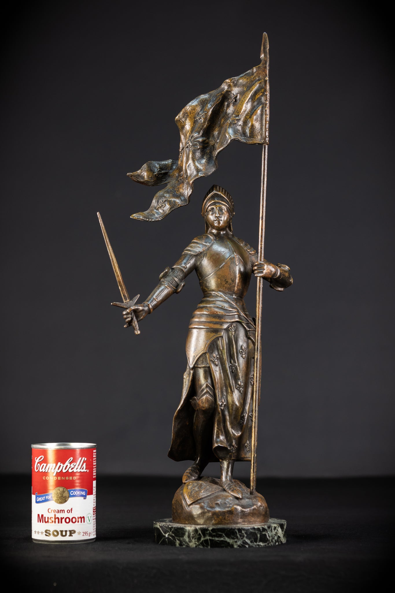 St Joan of Arc Bronzed Metal Sculpture | 20.5"