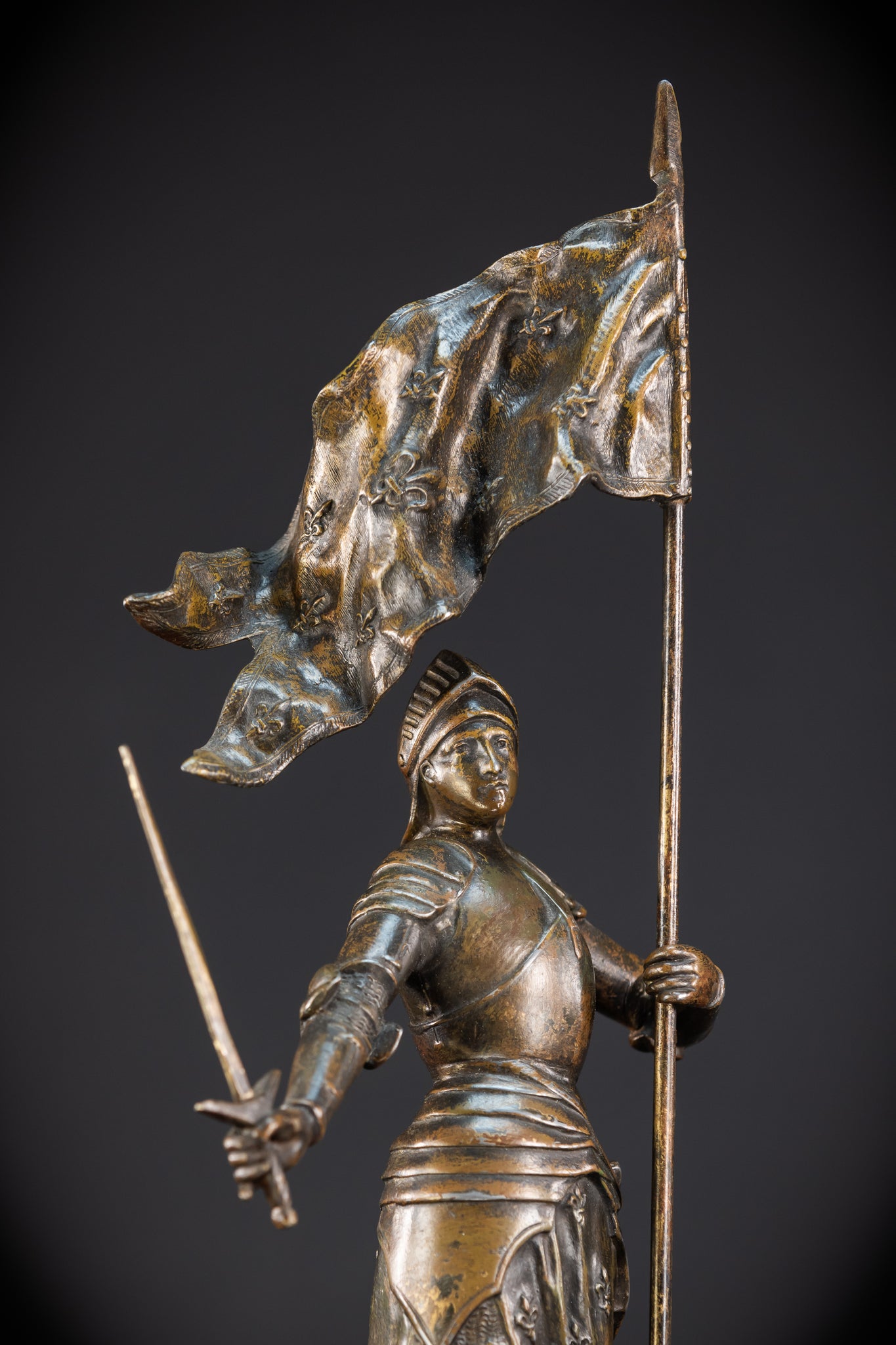 St Joan of Arc Bronzed Metal Sculpture | 20.5"