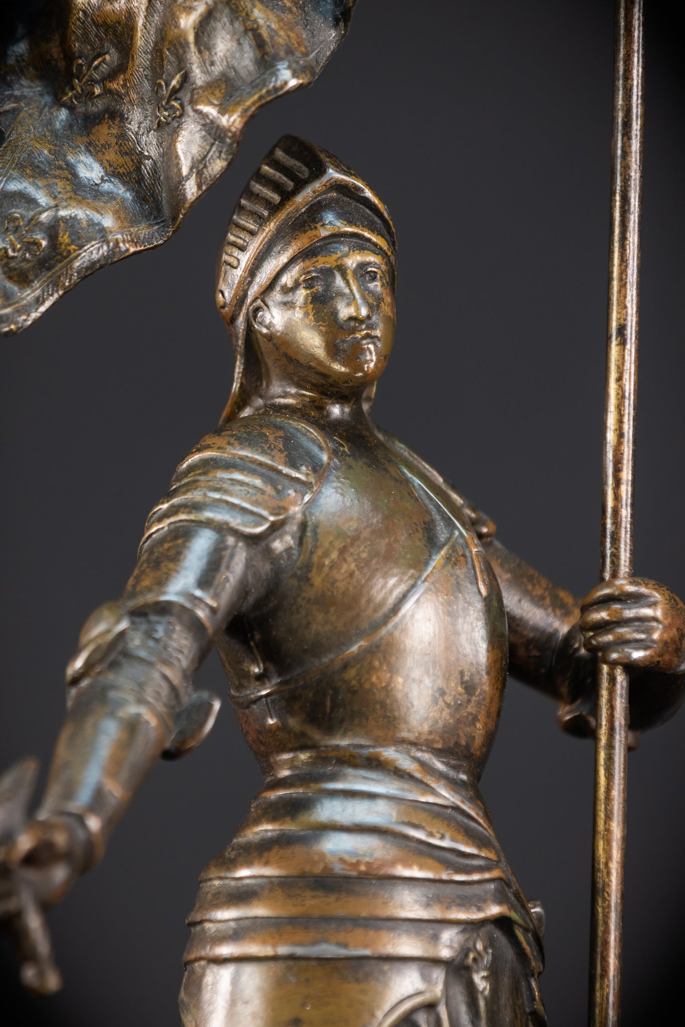 St Joan of Arc Bronzed Metal Sculpture | 20.5"
