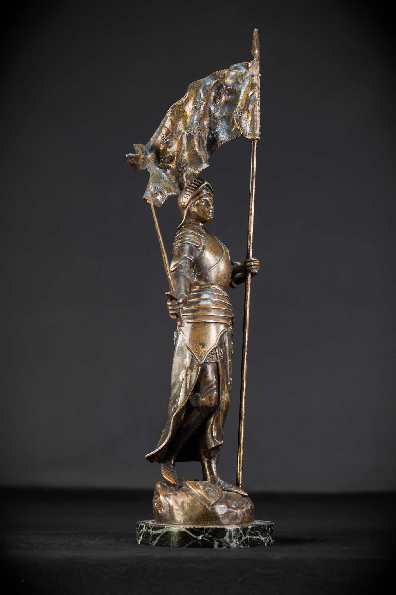 St Joan of Arc Bronzed Metal Sculpture | 20.5"