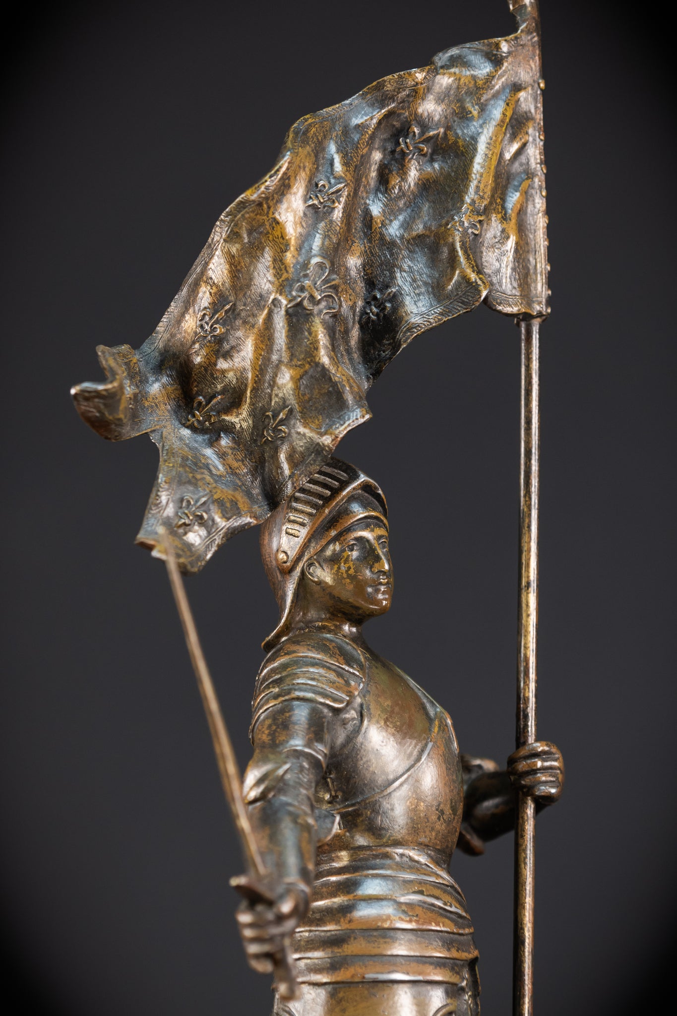 St Joan of Arc Bronzed Metal Sculpture | 20.5"