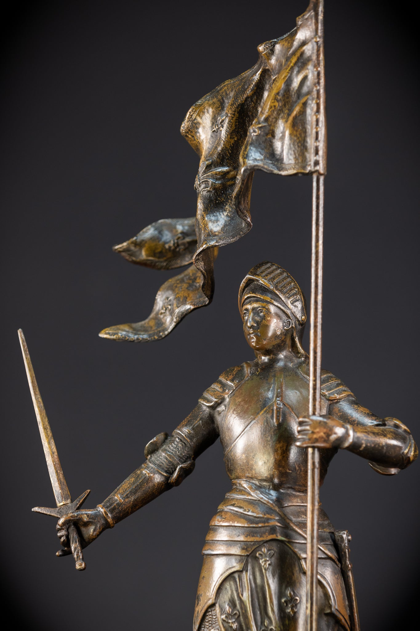 St Joan of Arc Bronzed Metal Sculpture | 20.5"