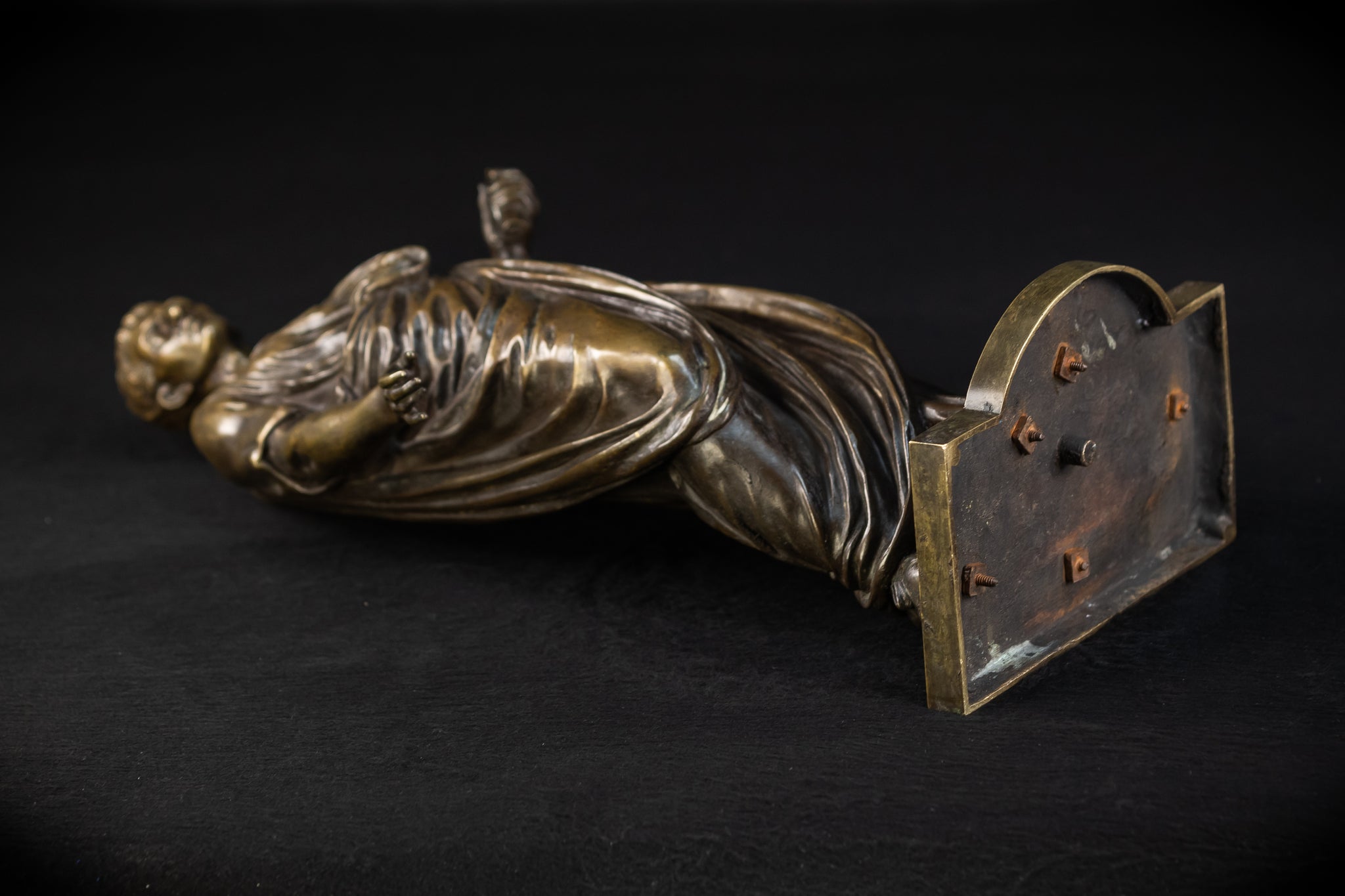 Julius Caesar Bronze Sculpture by Mathurin Moreau | 1800s Antique