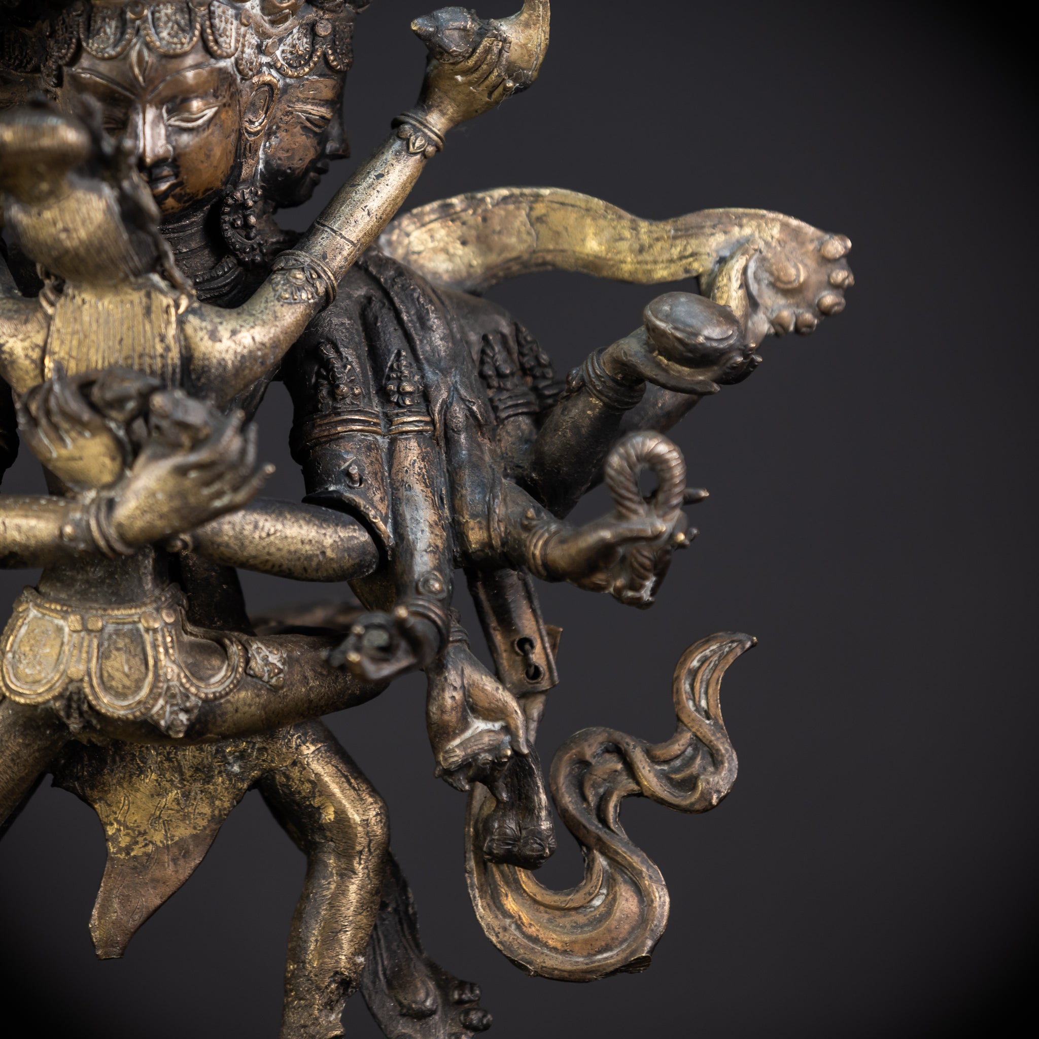 Sri Cakrasamvara and Vajravarahi Tantra Tibet Bronze Sculpture | 1700s | 14.4"