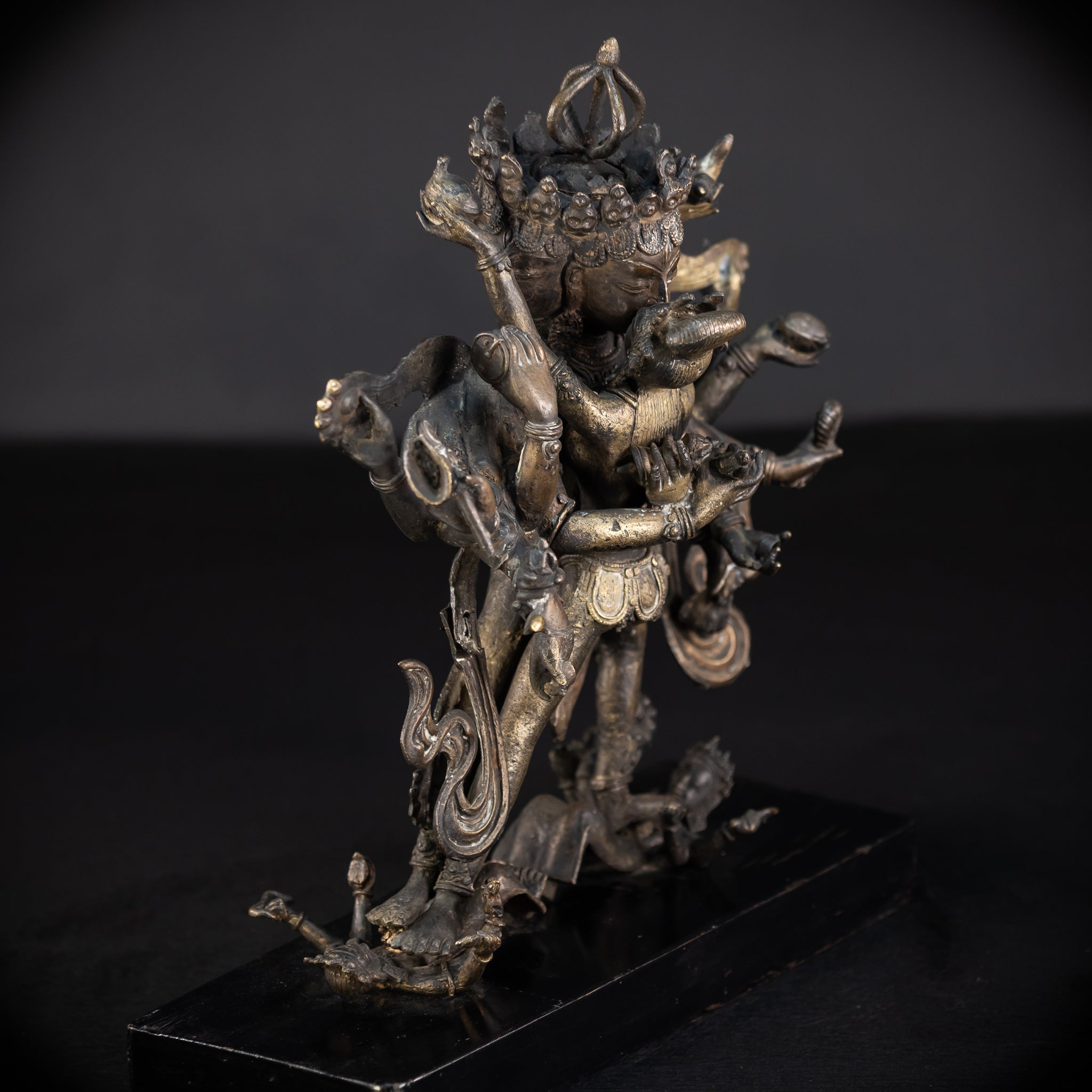 Sri Cakrasamvara and Vajravarahi Tantra Tibet Bronze Sculpture | 1700s | 14.4"