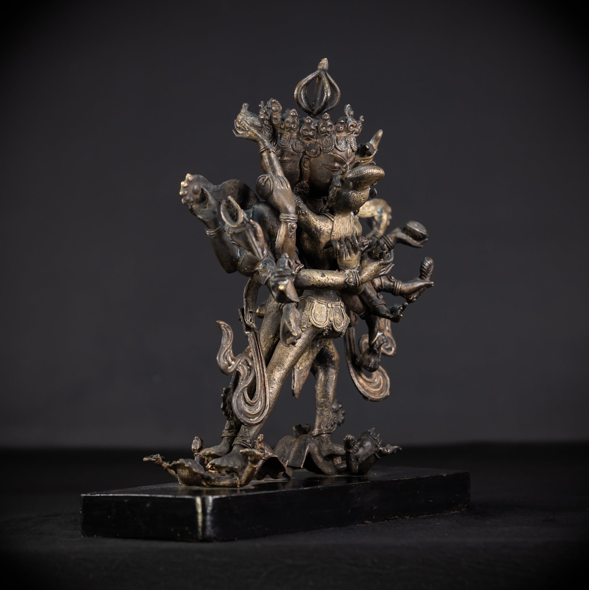 Sri Cakrasamvara and Vajravarahi Tantra Tibet Bronze Sculpture | 1700s | 14.4"