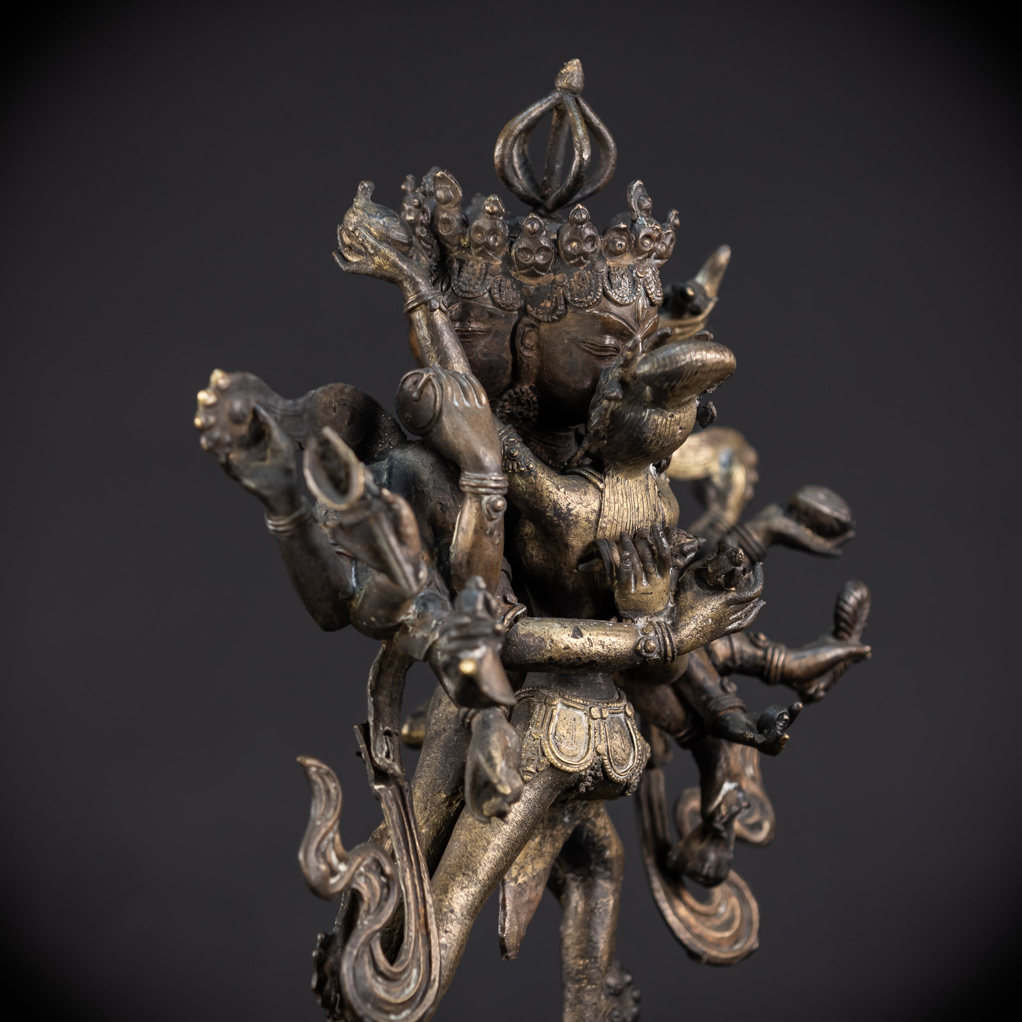 Sri Cakrasamvara and Vajravarahi Tantra Tibet Bronze Sculpture | 1700s | 14.4"