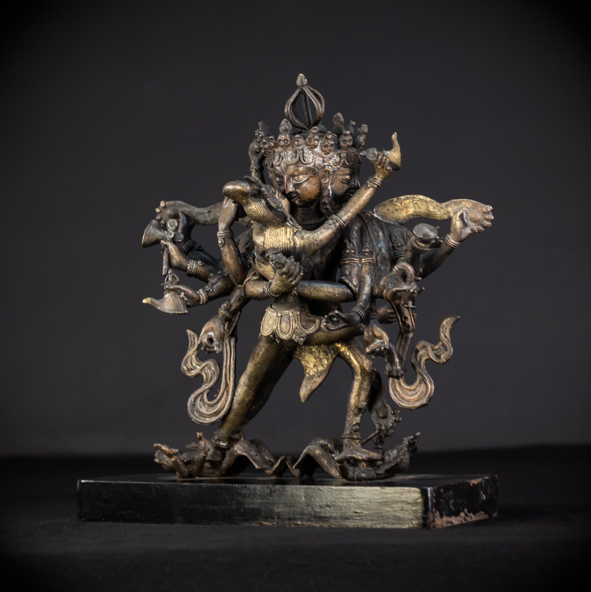 Sri Cakrasamvara and Vajravarahi Tantra Tibet Bronze Sculpture | 1700s | 14.4"