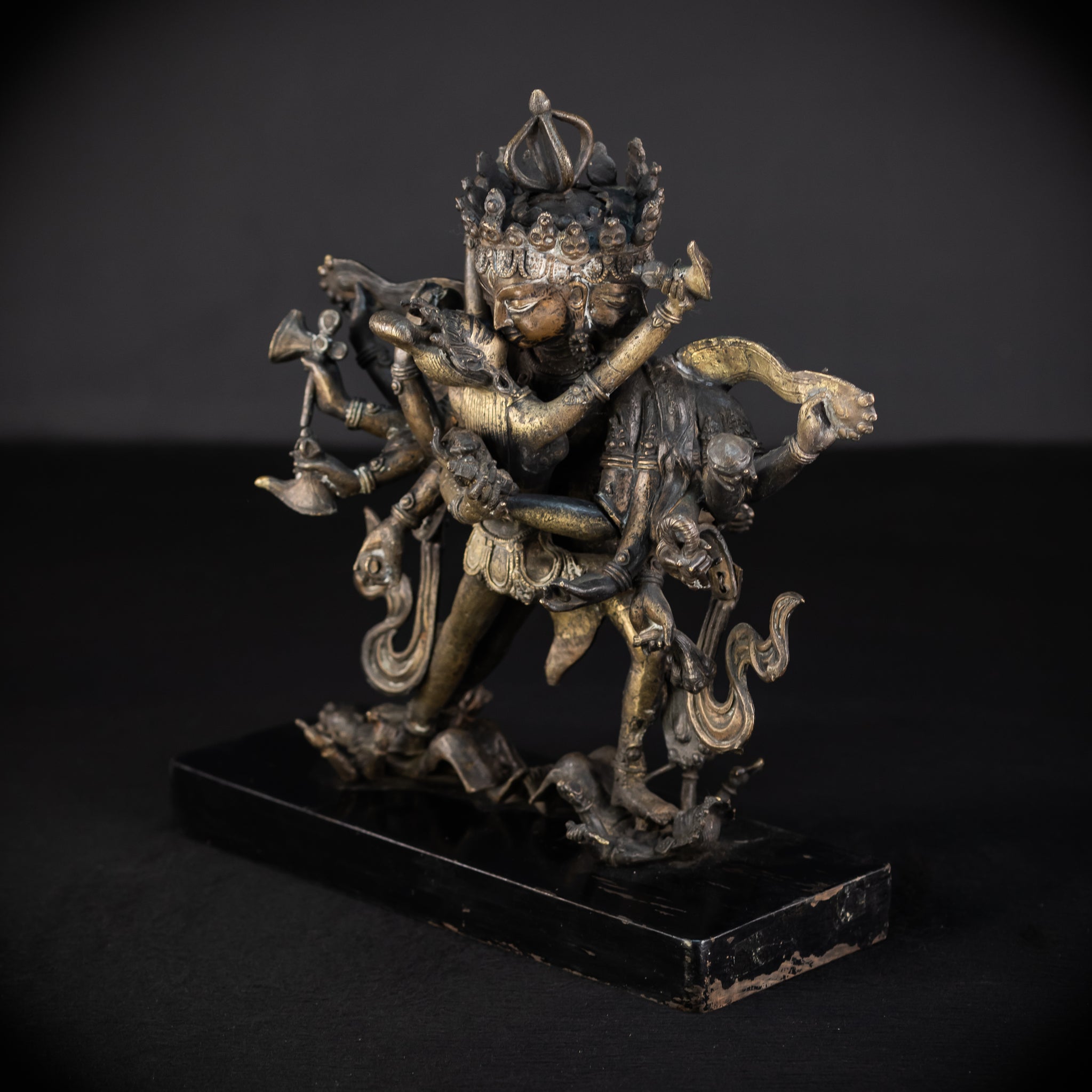 Sri Cakrasamvara and Vajravarahi Tantra Tibet Bronze Sculpture | 1700s | 14.4"