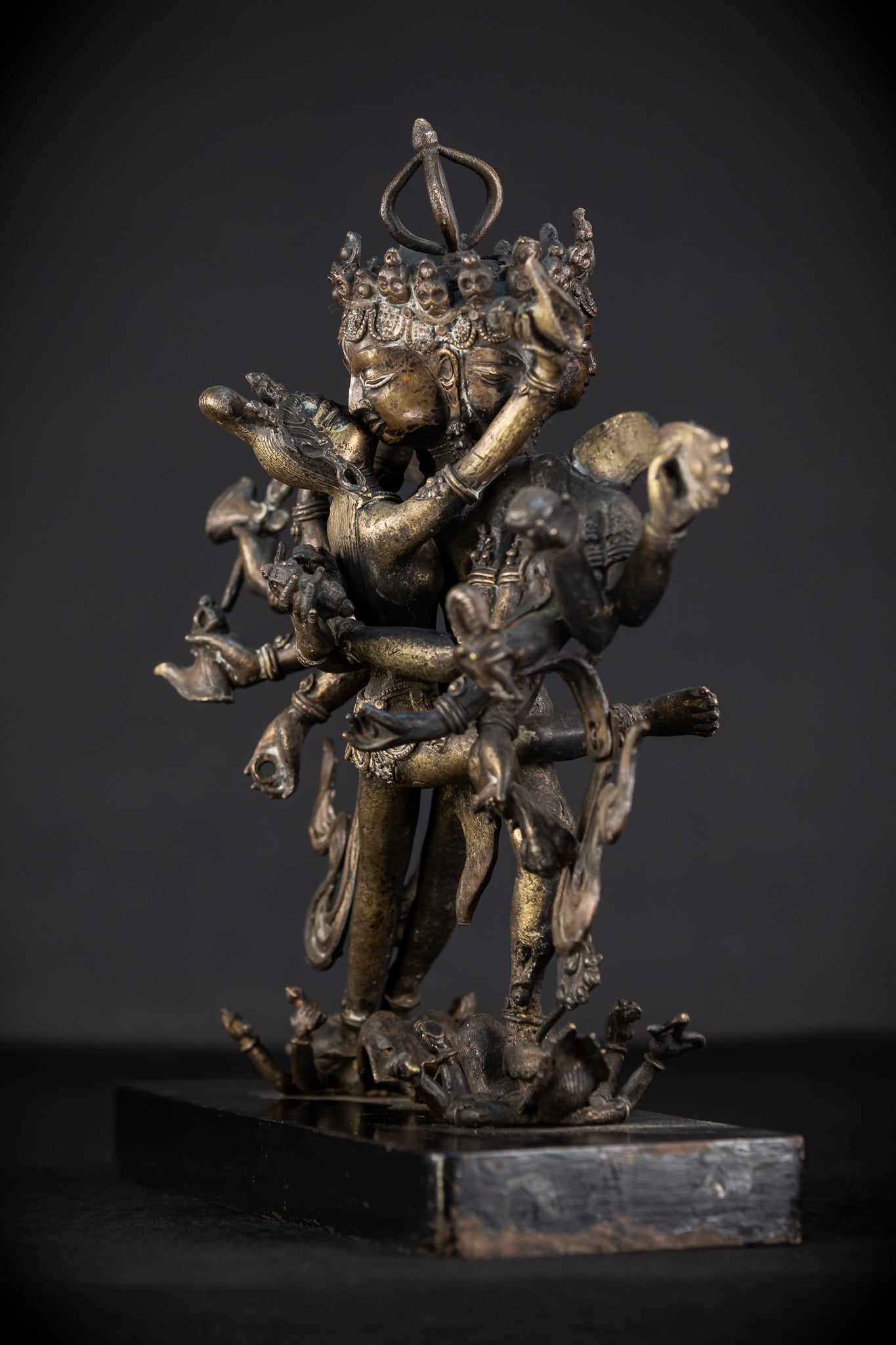 Sri Cakrasamvara and Vajravarahi Tantra Tibet Bronze Sculpture | 1700s | 14.4"