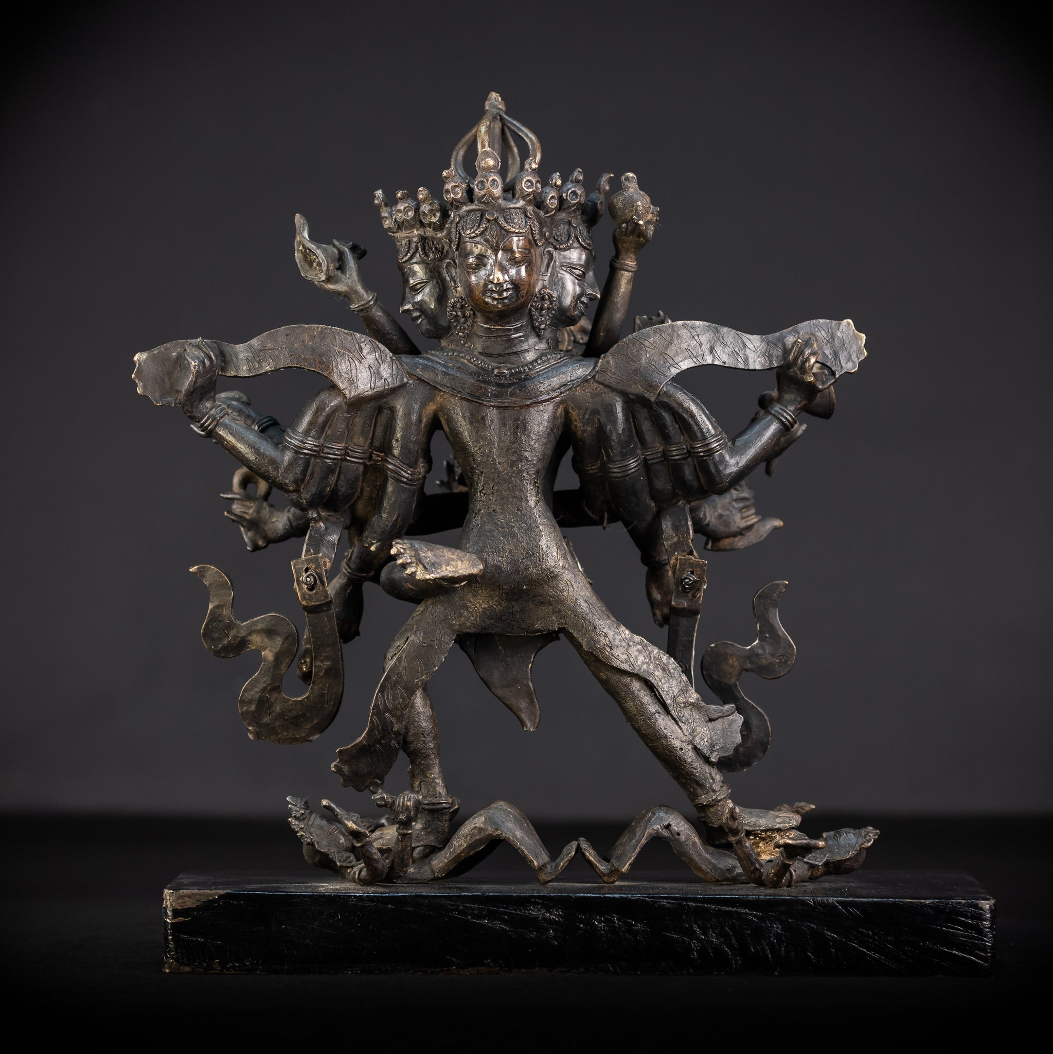 Sri Cakrasamvara and Vajravarahi Tantra Tibet Bronze Sculpture | 1700s | 14.4"