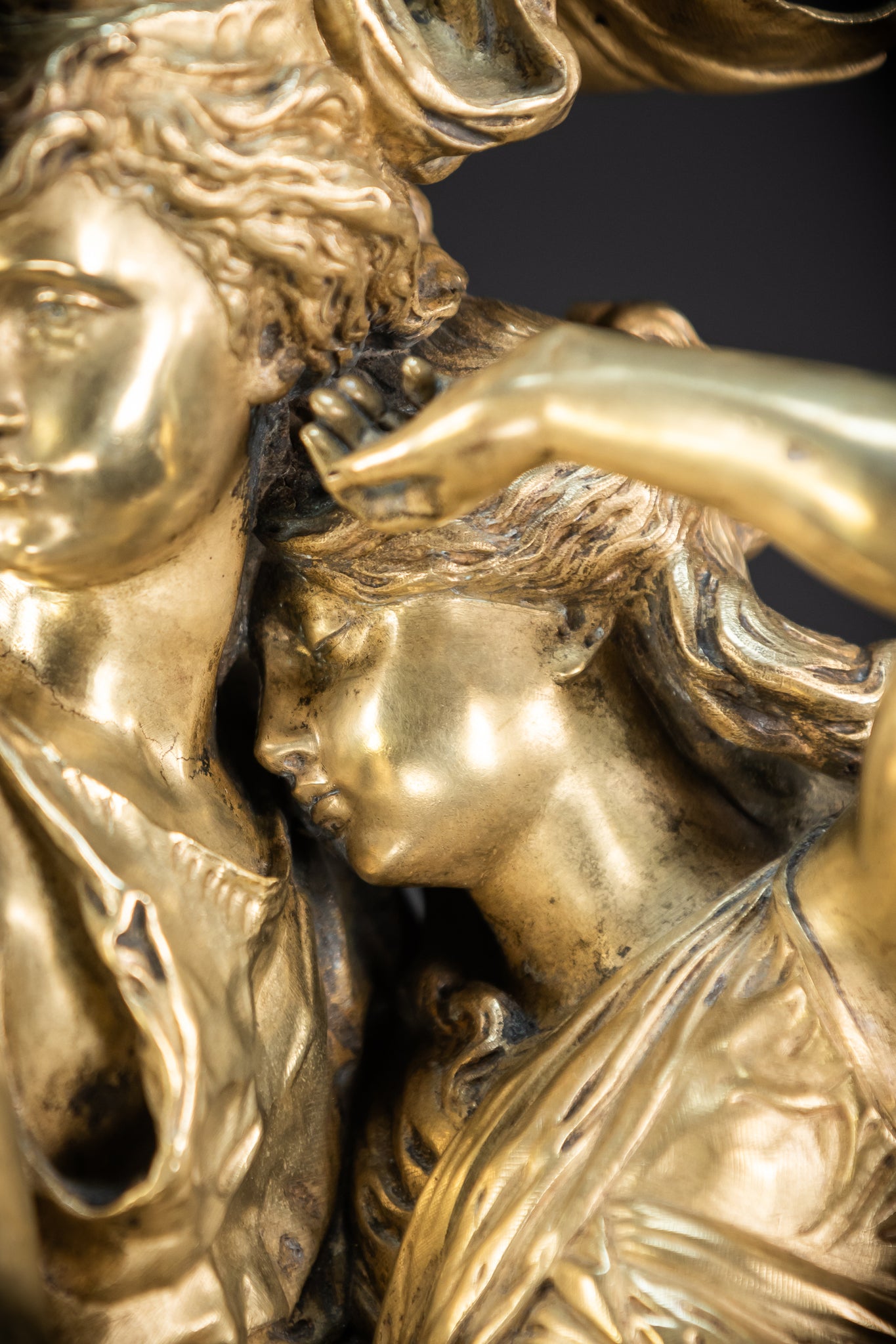 Bronze Sculpture by H Moreau - Two Sisters 1800s Antique