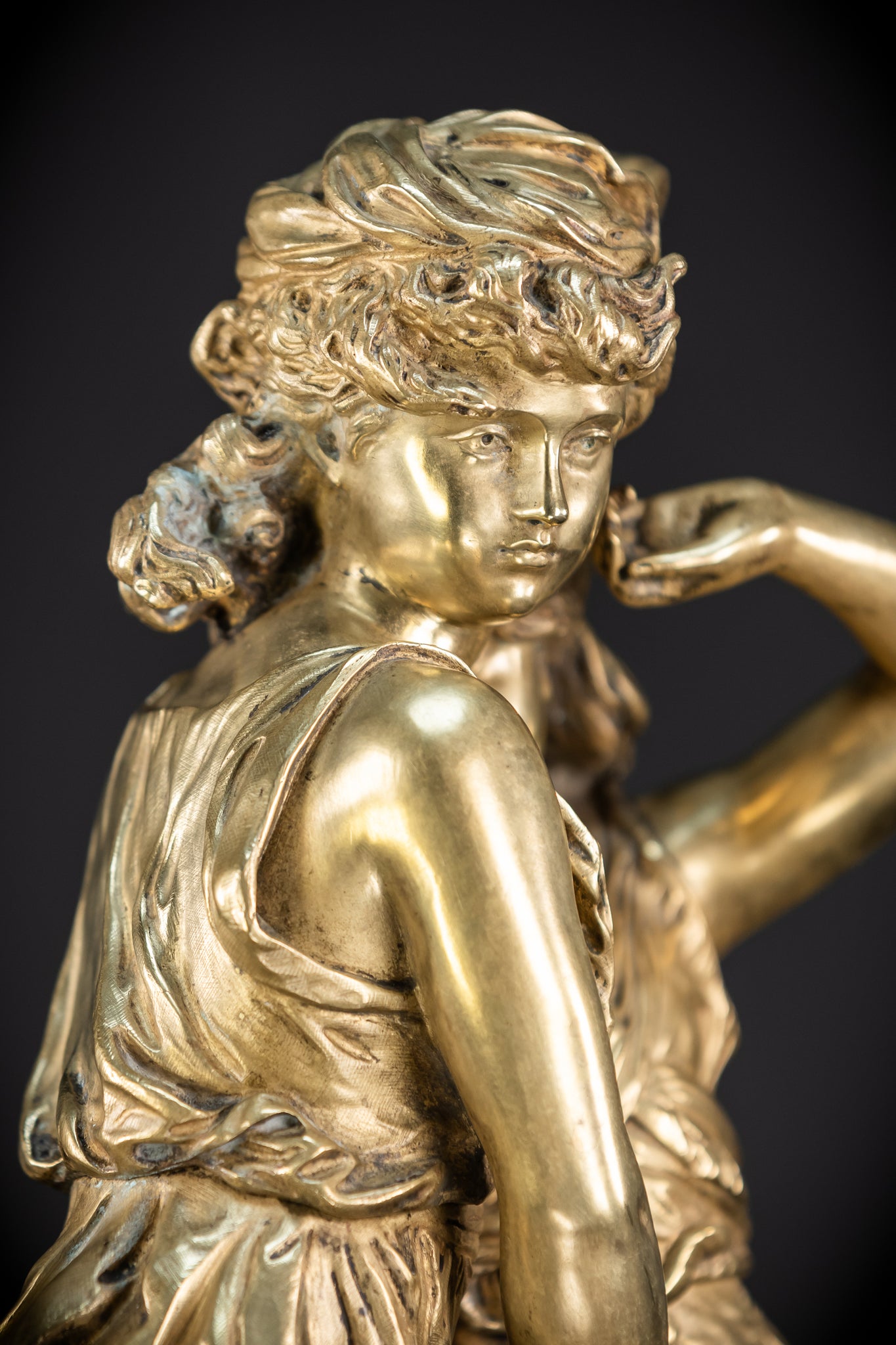 Bronze Sculpture by H Moreau - Two Sisters 1800s Antique