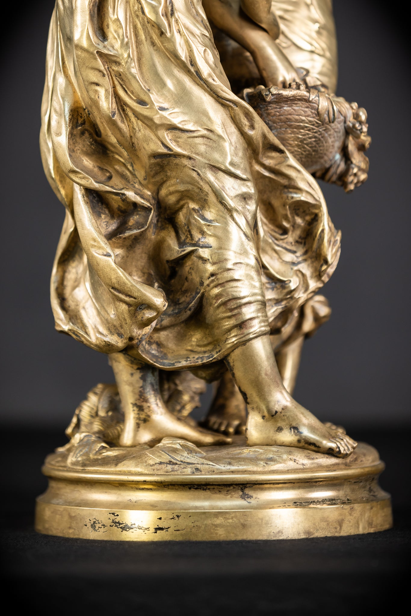 Bronze Sculpture by H Moreau - Two Sisters 1800s Antique