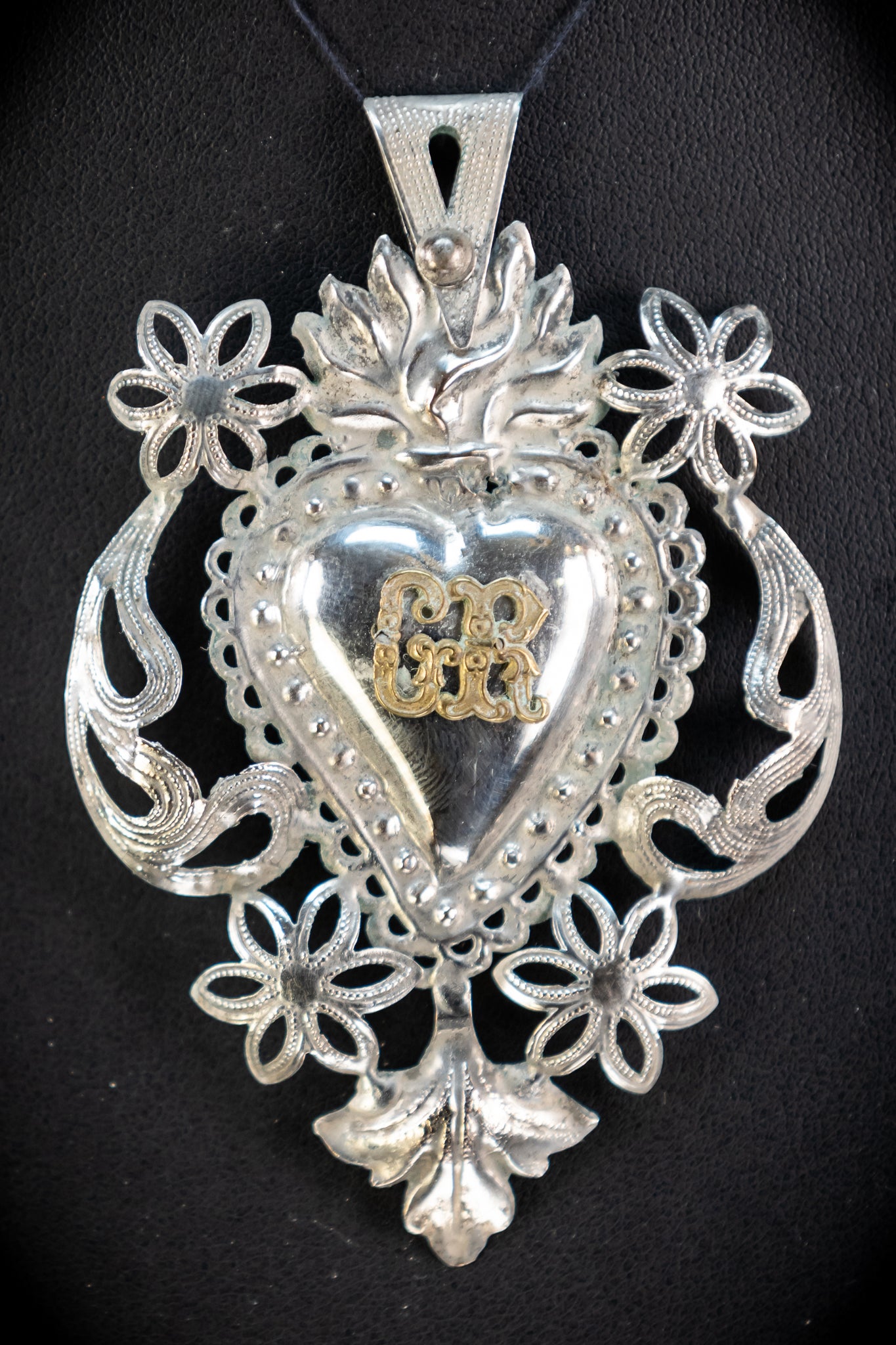 Solid Silver Votive Heart | 1800s Grace Received 3.5"