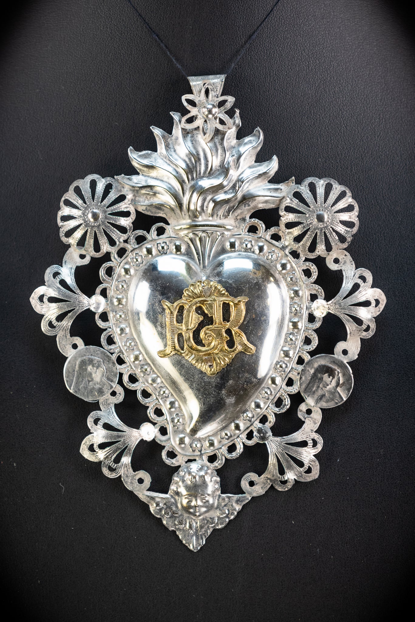 Solid Silver Votive Heart | 1800s Grace Received 5.7"