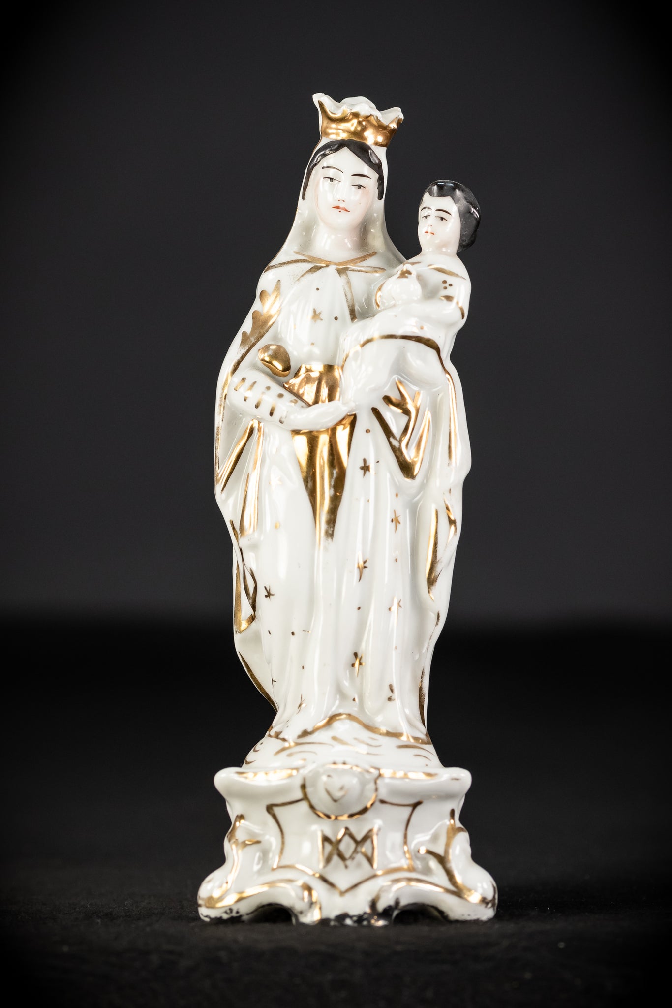 Virgin Mary Porcelain Statue | Antique