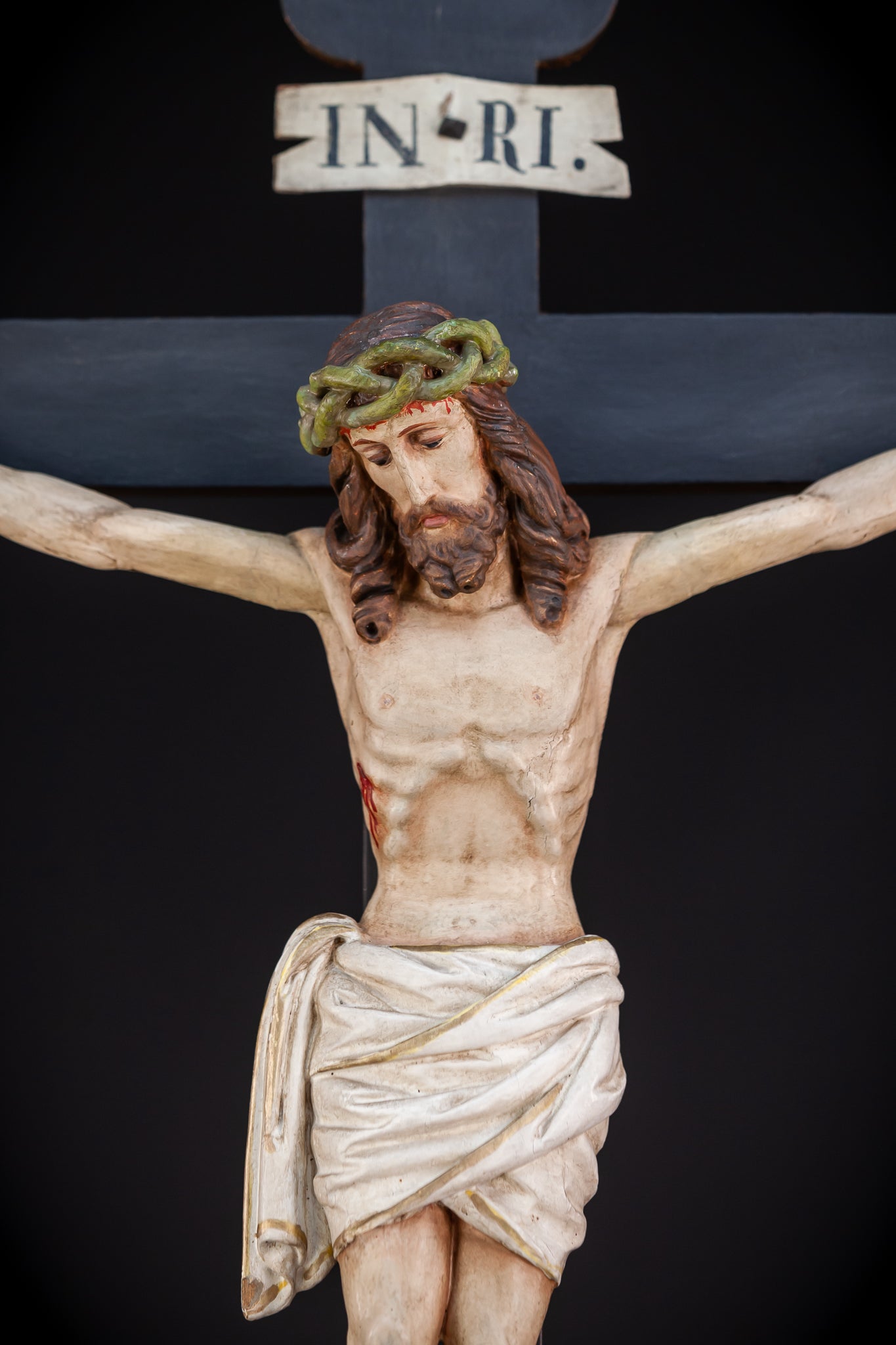 Wall Crucifix | 1900s Antique | 30"/ 76 cm