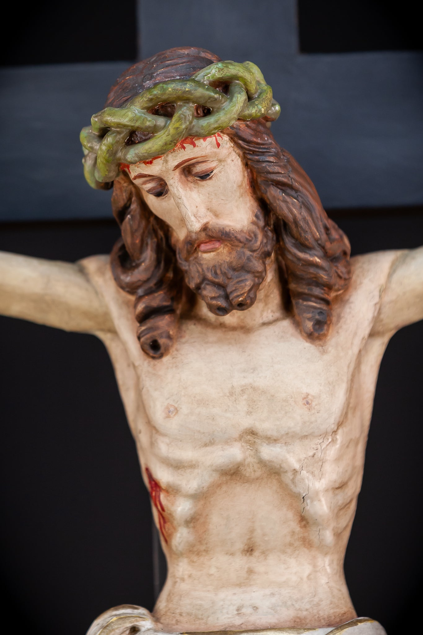 Wall Crucifix | 1900s Antique | 30"/ 76 cm