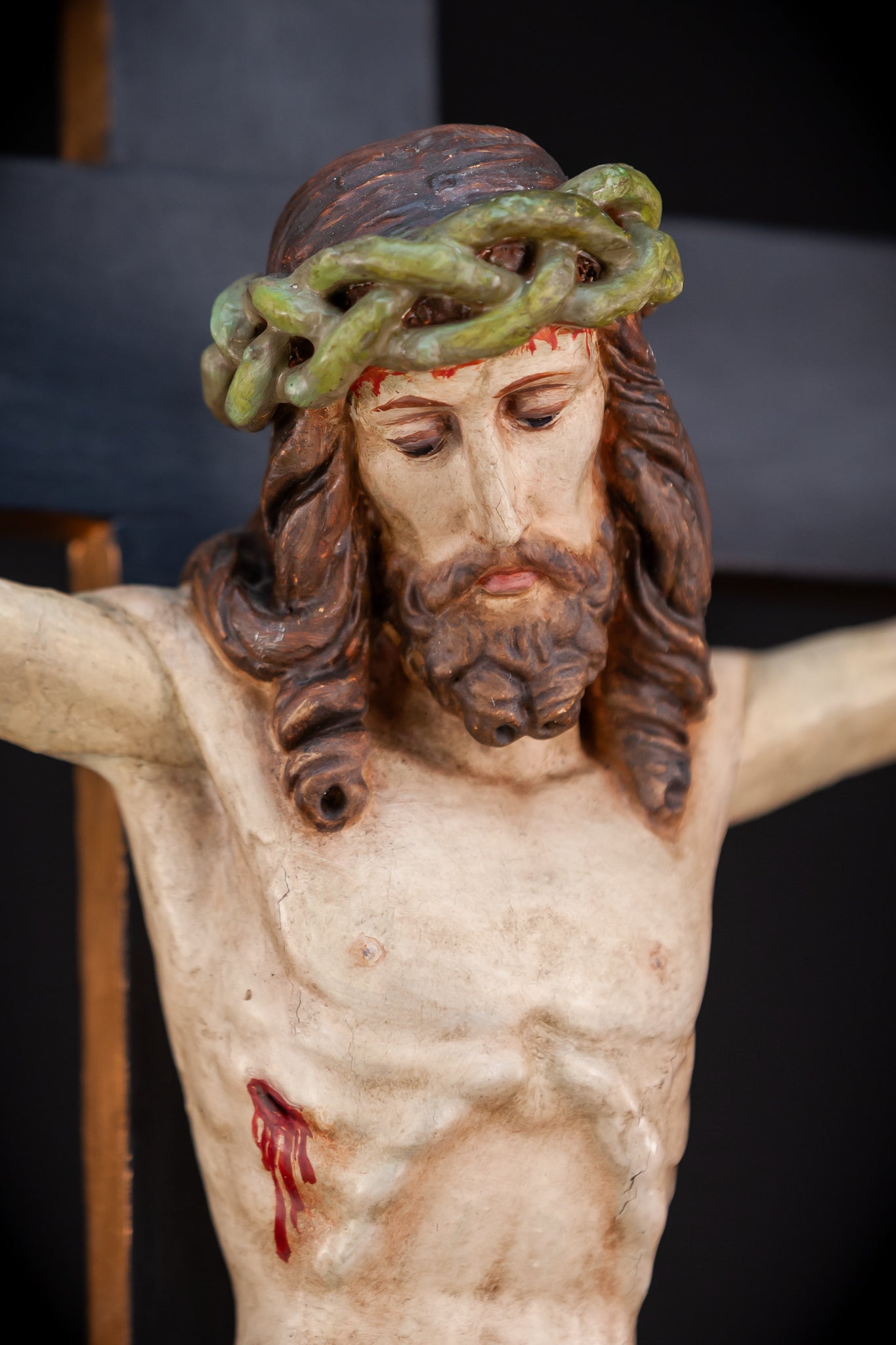 Wall Crucifix | 1900s Antique | 30"/ 76 cm