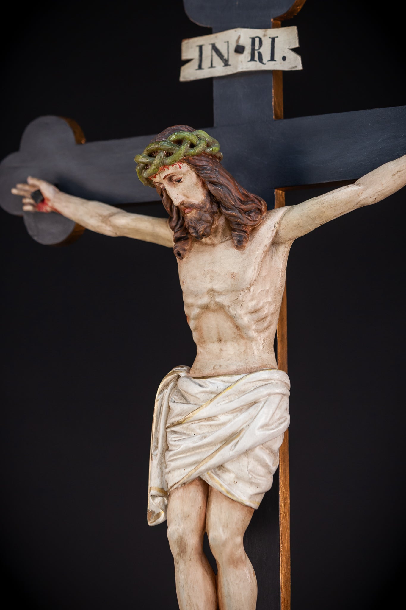 Wall Crucifix | 1900s Antique | 30"/ 76 cm