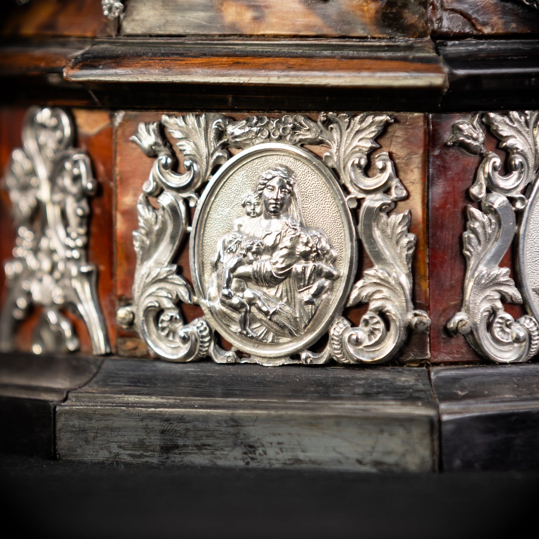 Altar Crucifix | Solid Silver Jesus Christ Antique 22"