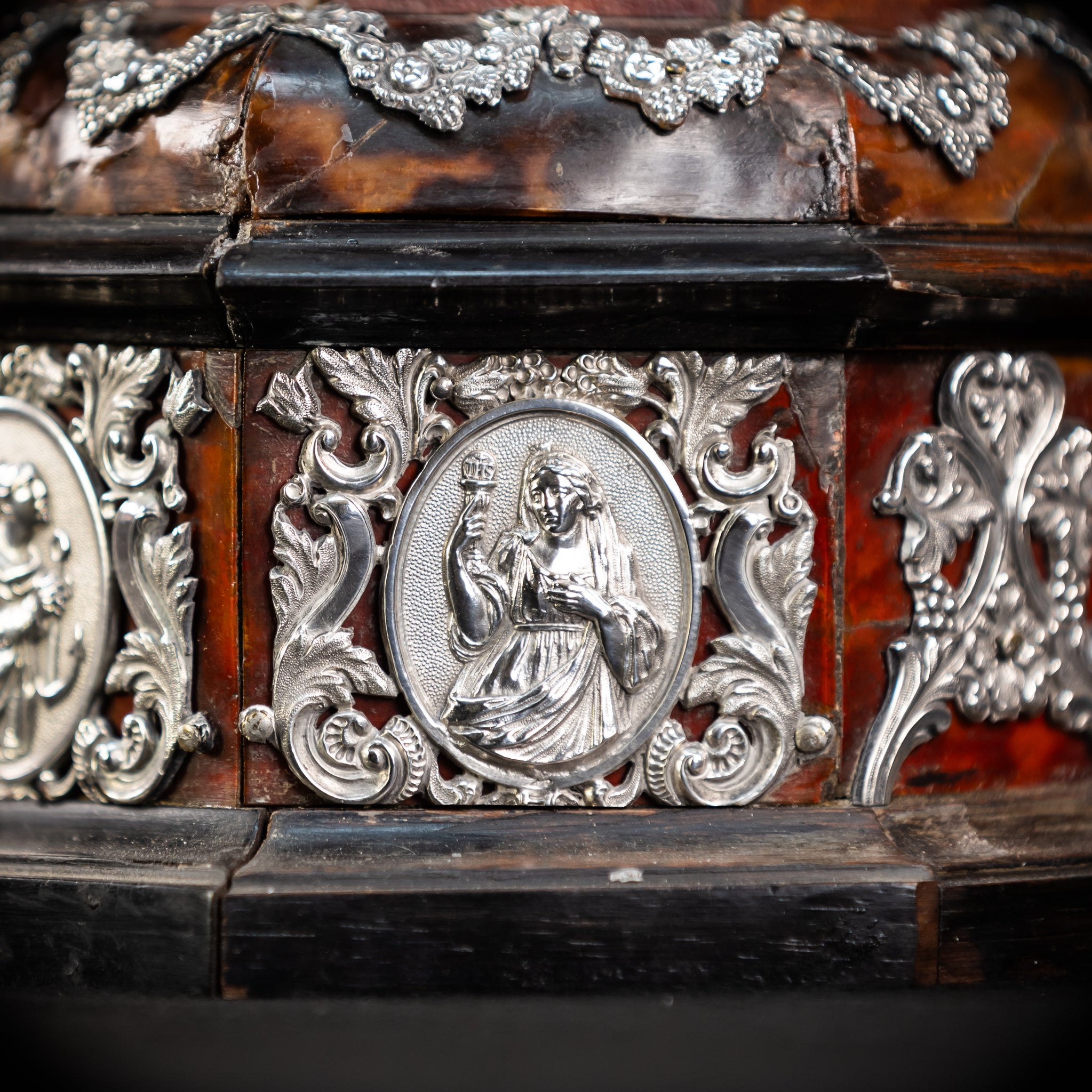Altar Crucifix | Solid Silver Jesus Christ Antique 22"