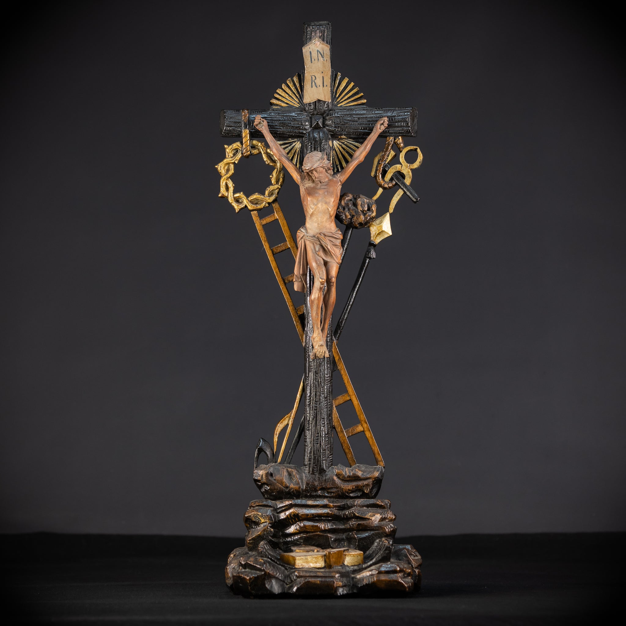 Altar Crucifix | Wood Carving | 1900s Antique