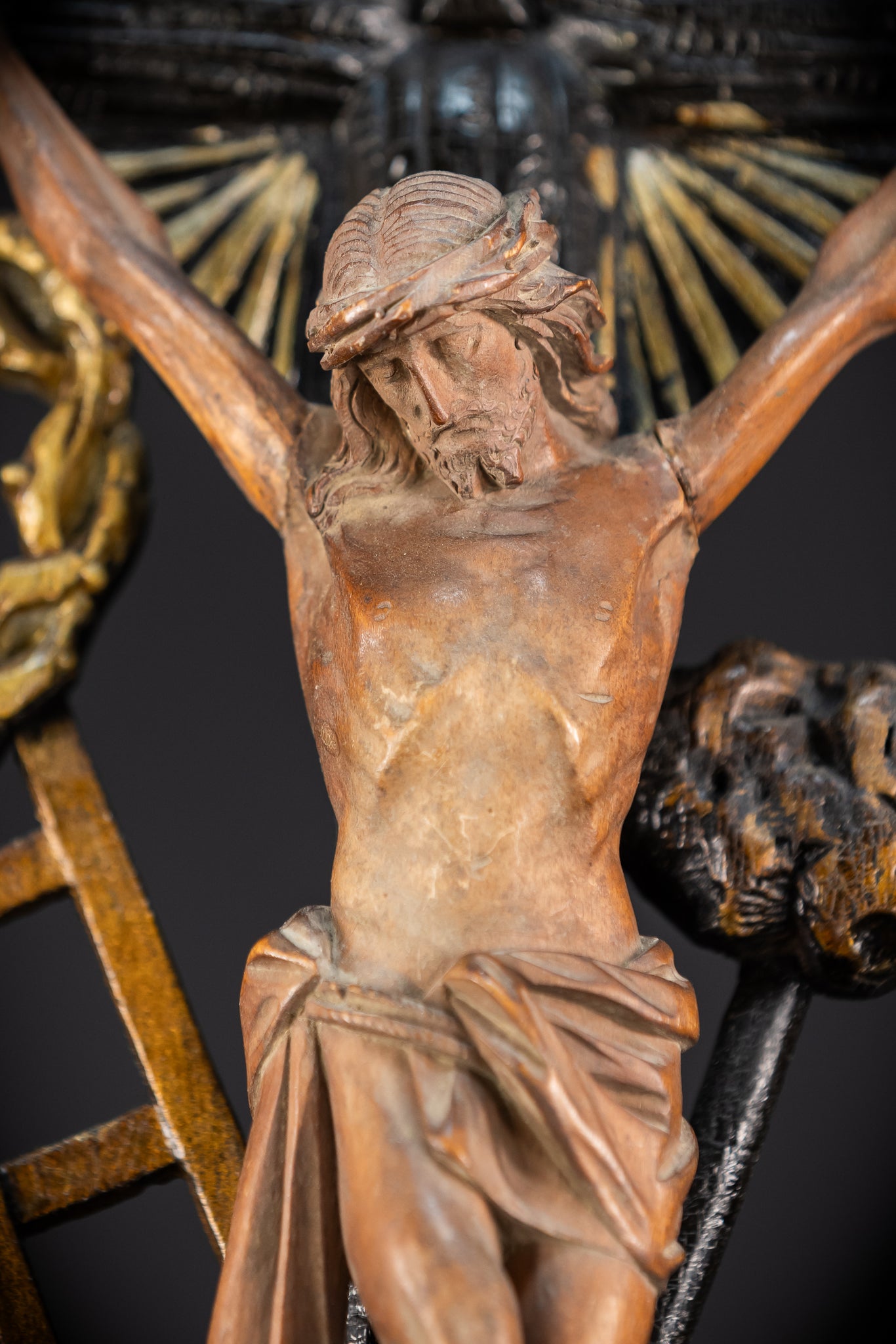 Altar Crucifix | Wood Carving | 1900s Antique
