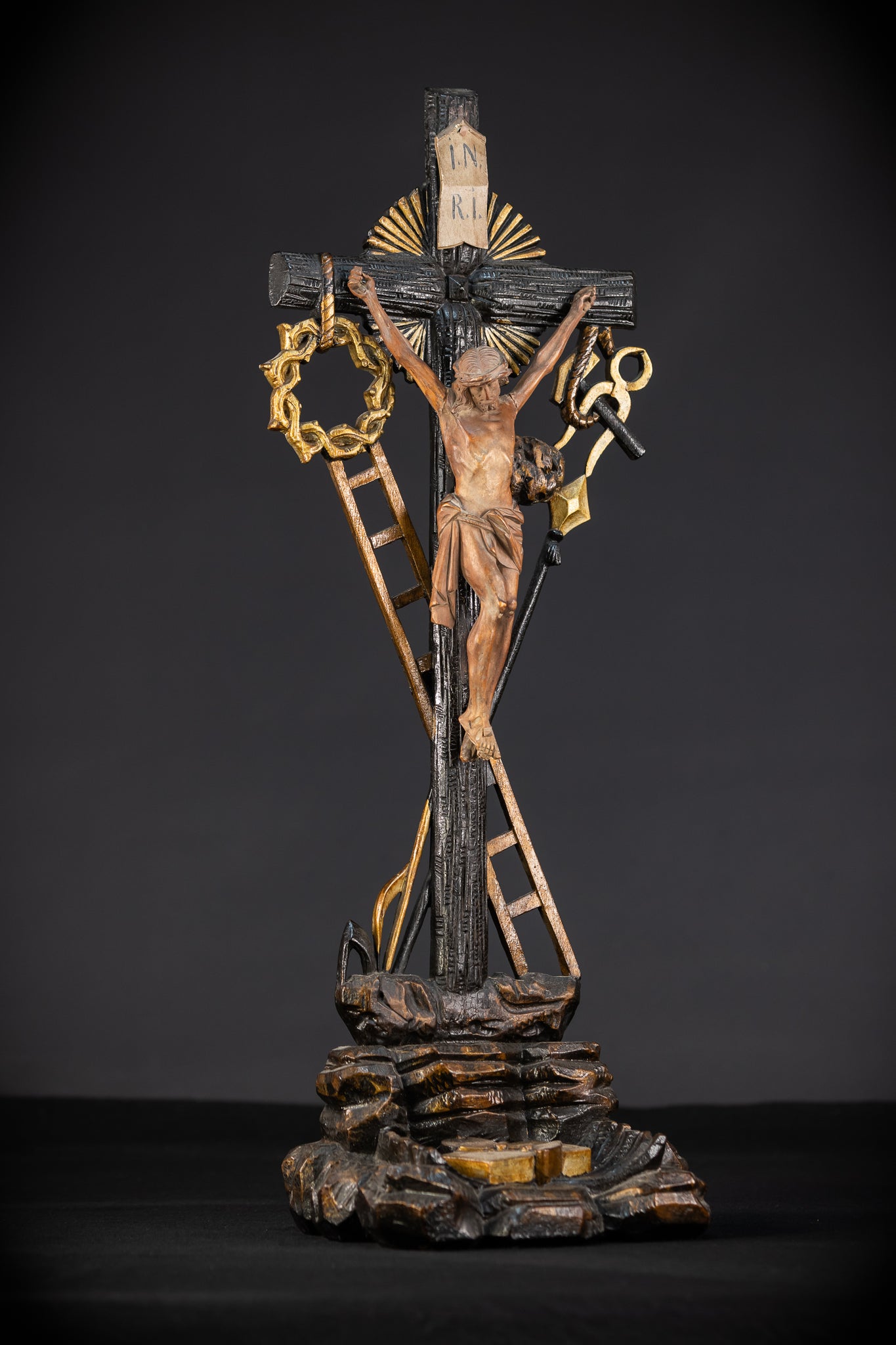 Altar Crucifix | Wood Carving | 1900s Antique