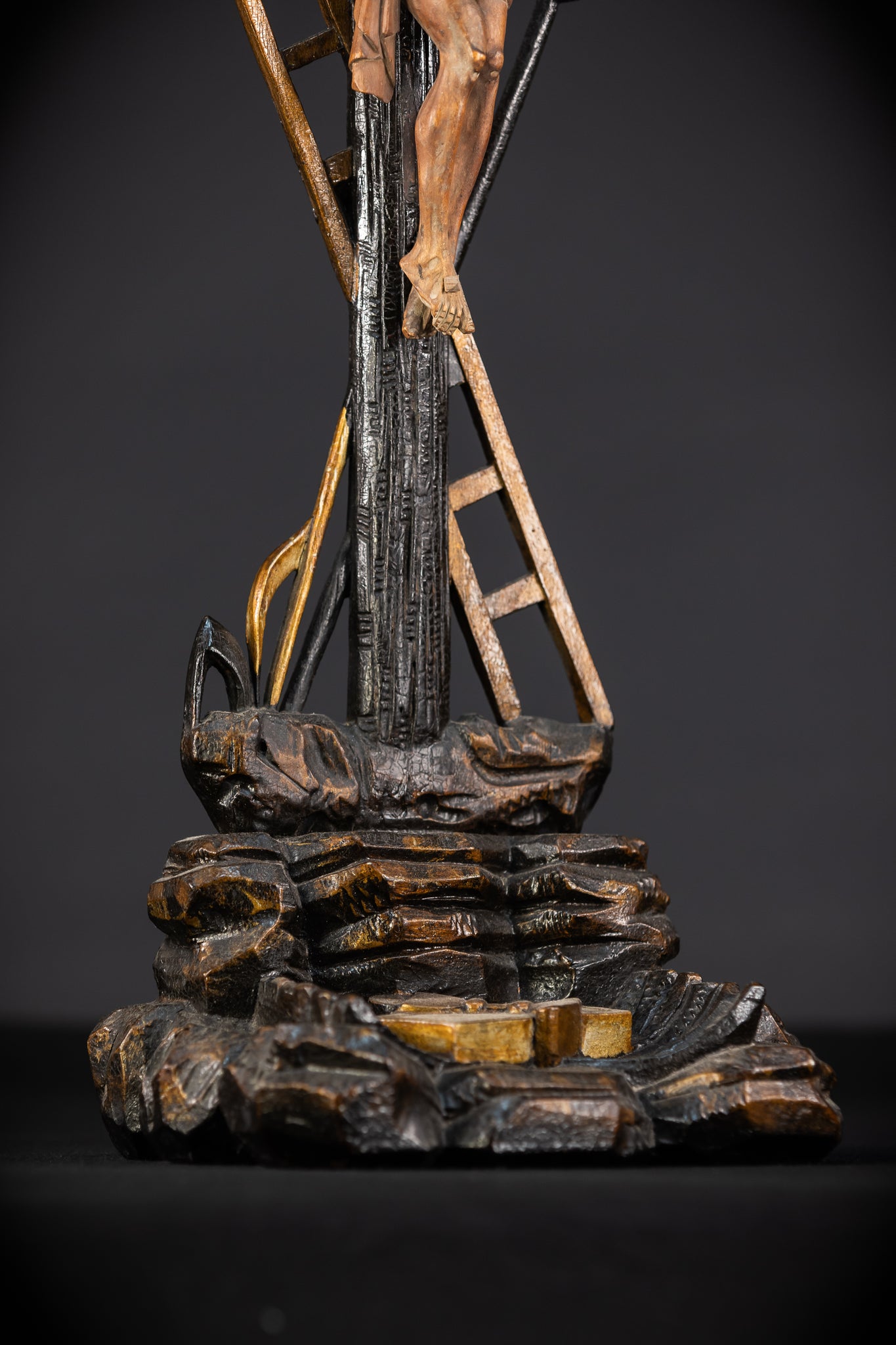 Altar Crucifix | Wood Carving | 1900s Antique