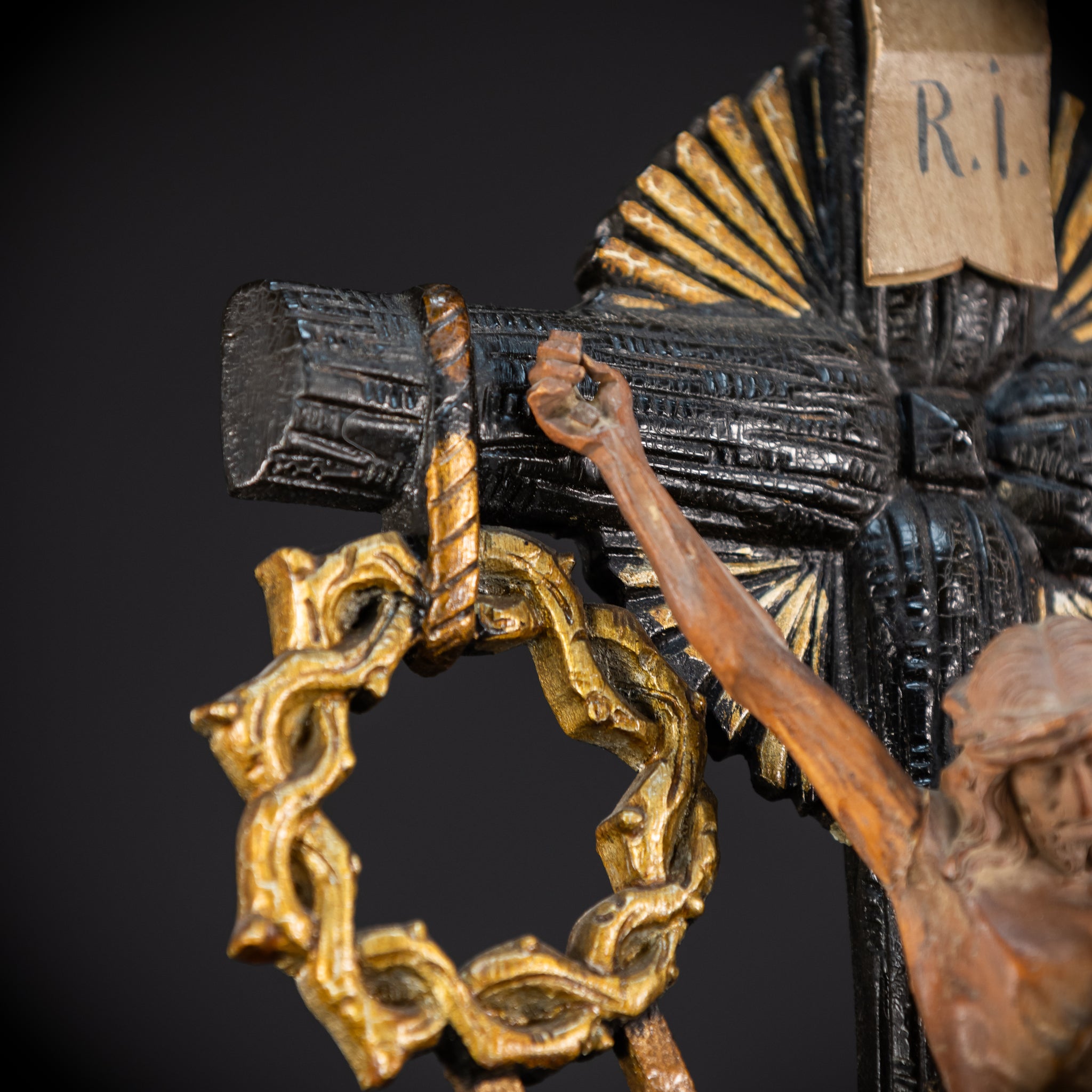 Altar Crucifix | Wood Carving | 1900s Antique