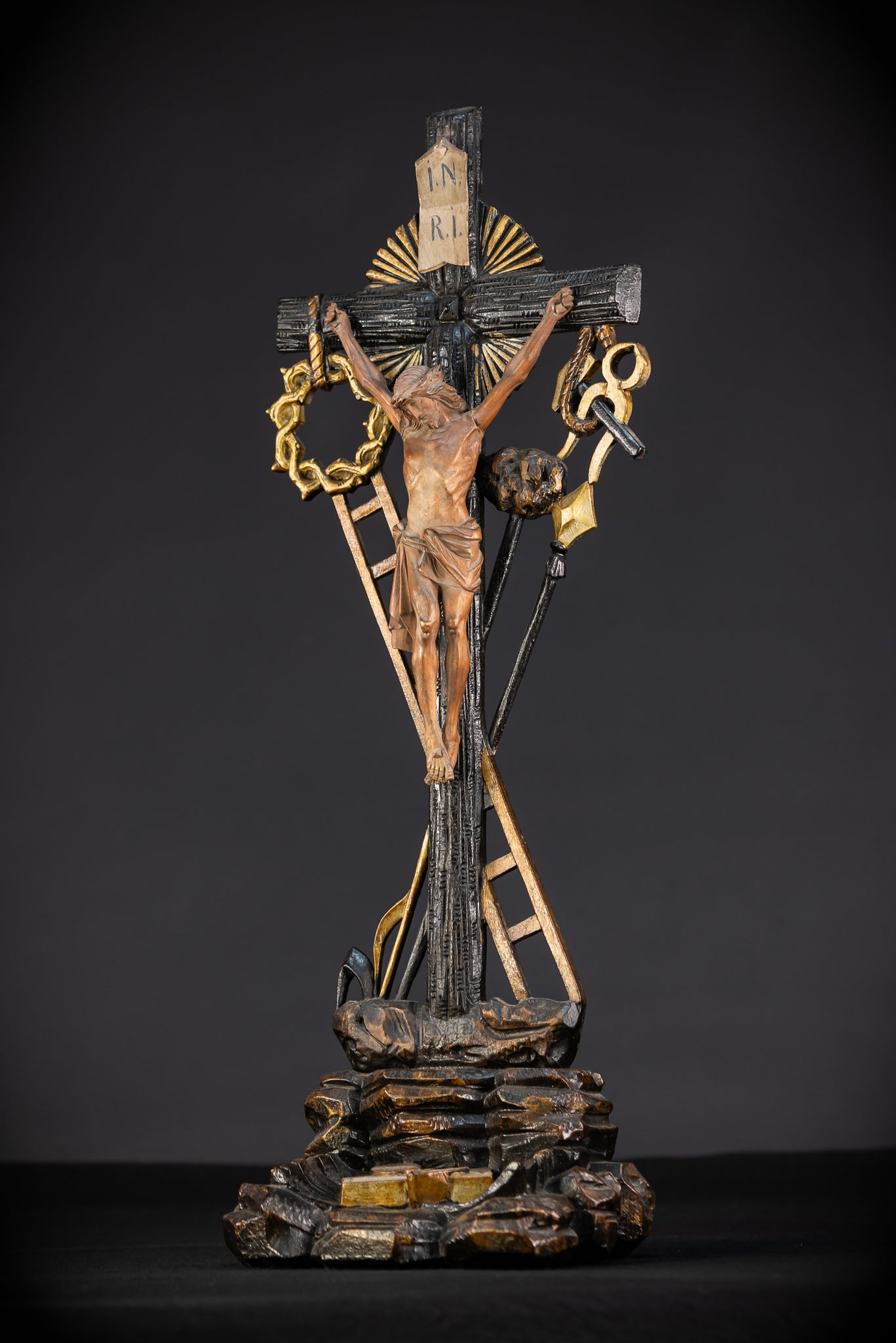 Altar Crucifix | Wood Carving | 1900s Antique