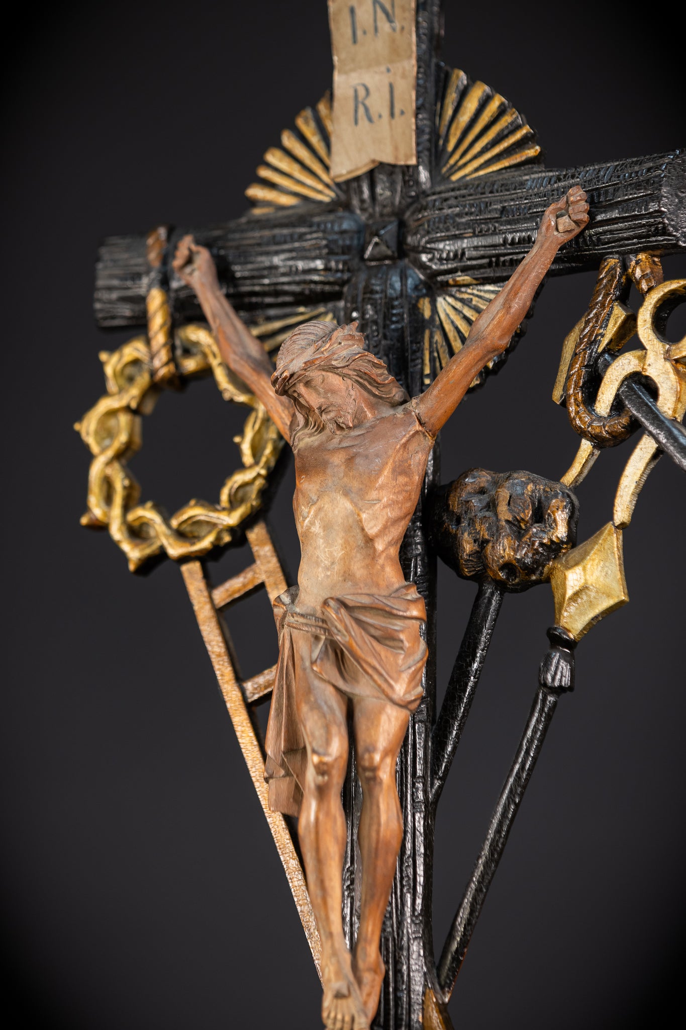Altar Crucifix | Wood Carving | 1900s Antique