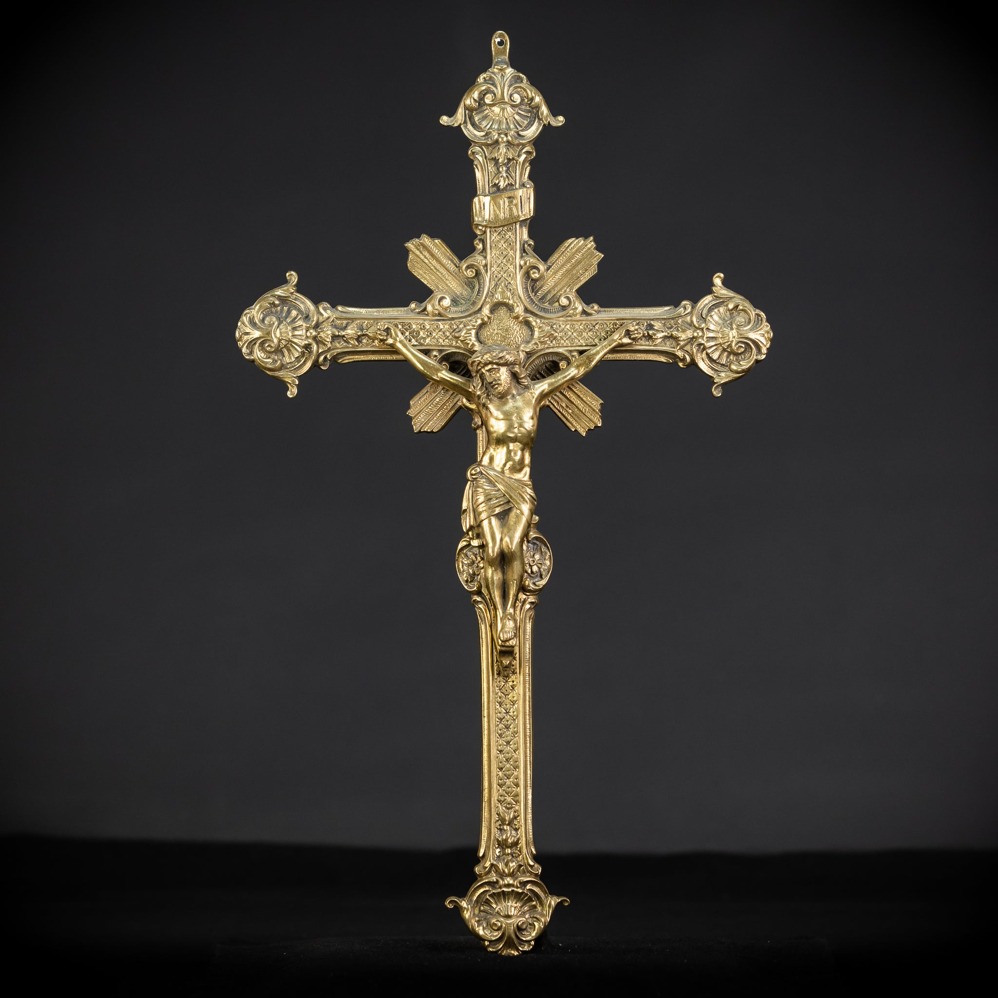 Crucifix Wall | French Baroque Bronze | 17.7"