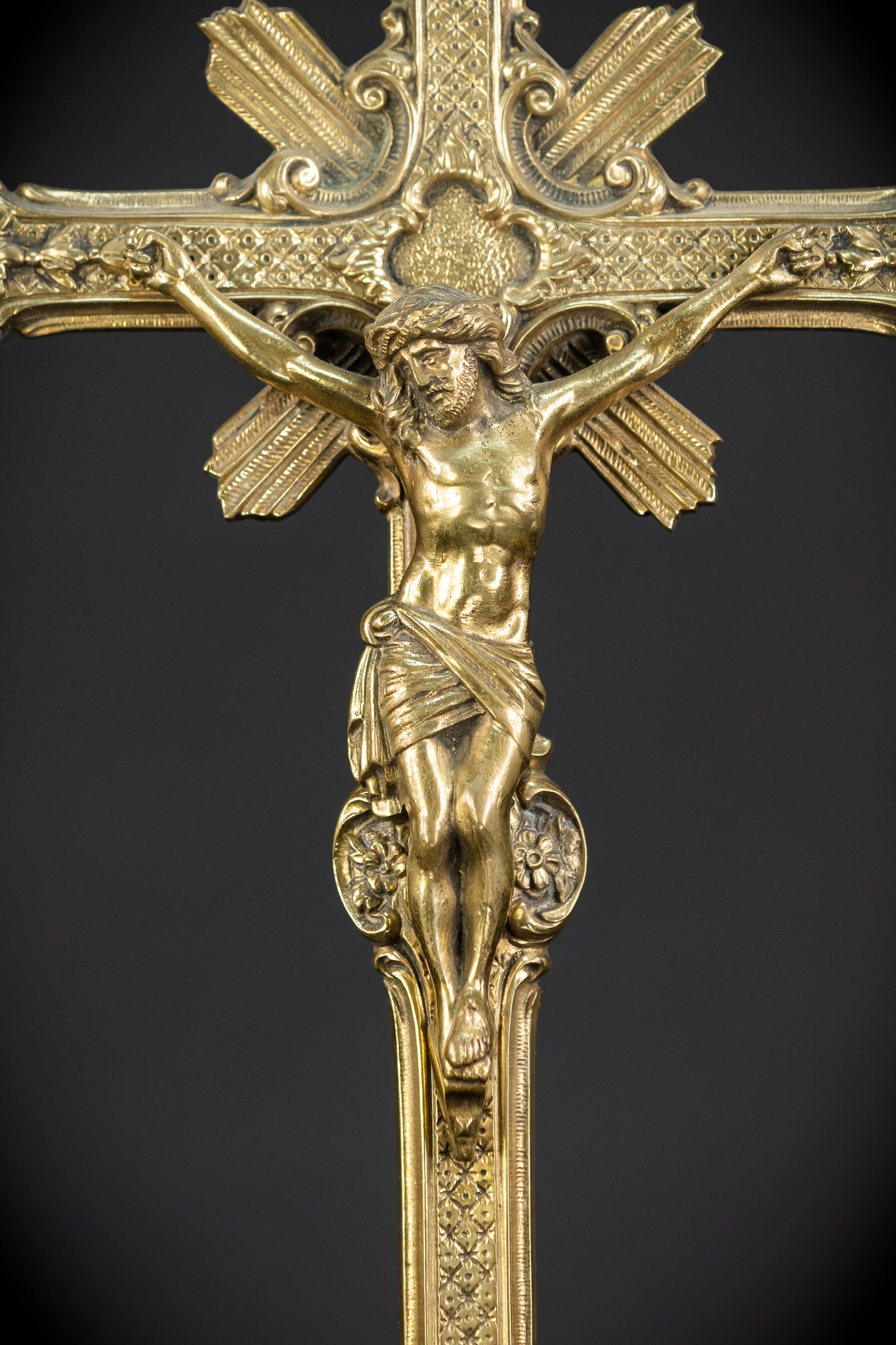 Crucifix Wall | French Baroque Bronze | 17.7"