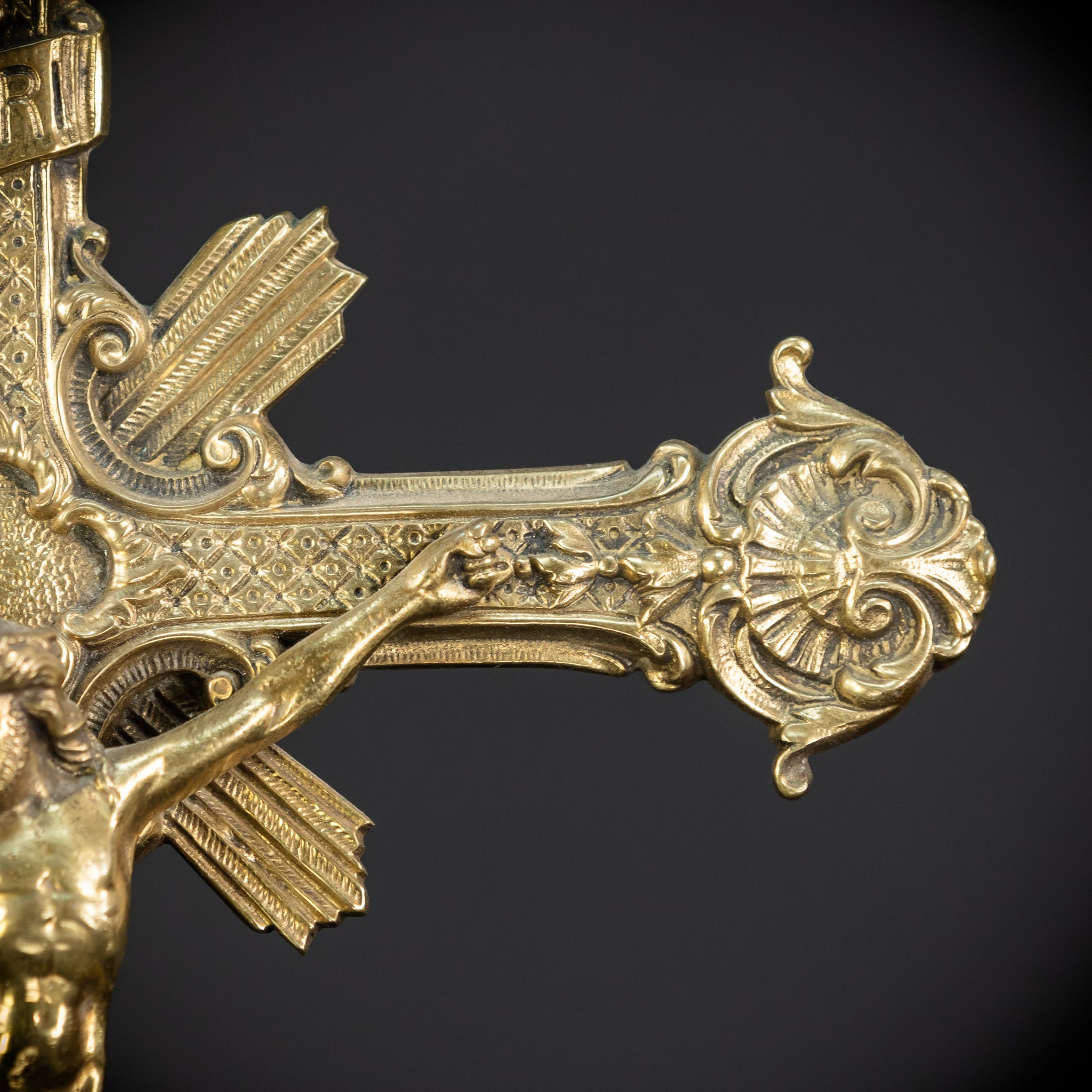 Crucifix Wall | French Baroque Bronze | 17.7"