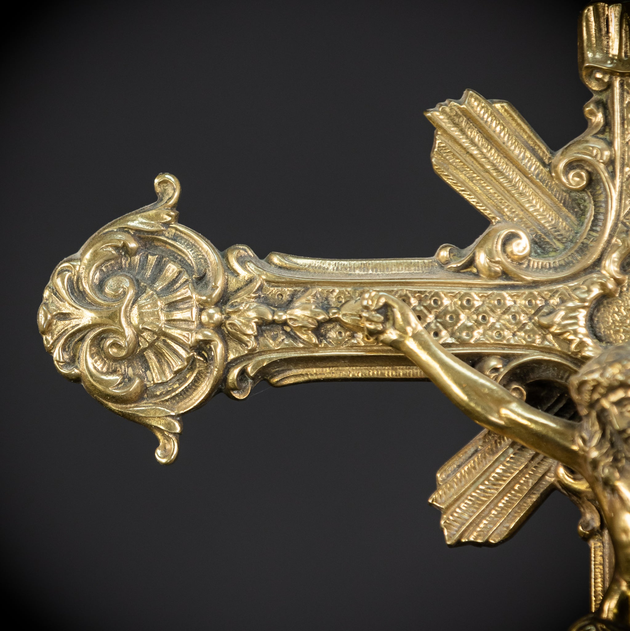 Crucifix Wall | French Baroque Bronze | 17.7"