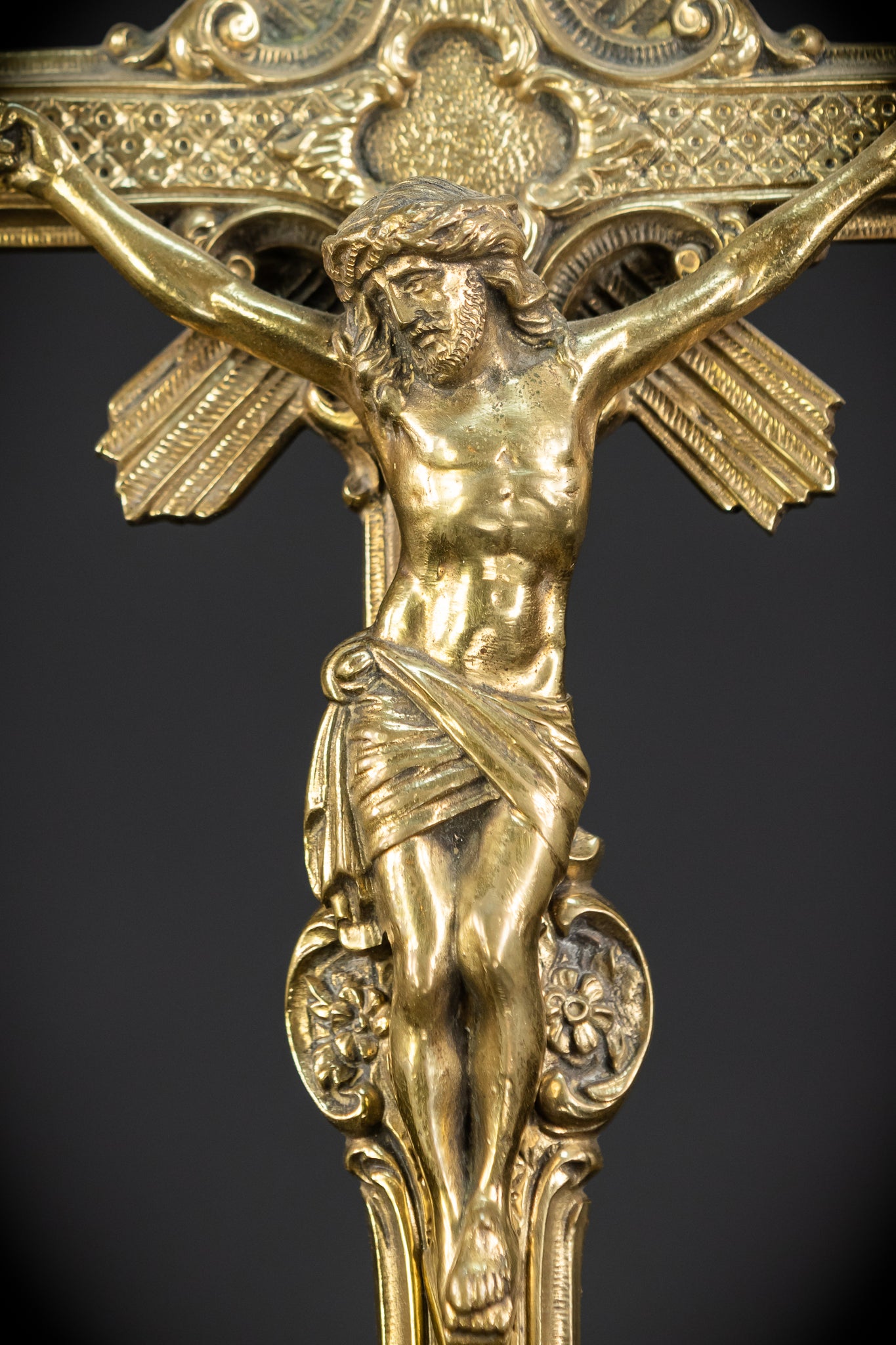 Crucifix Wall | French Baroque Bronze | 17.7"