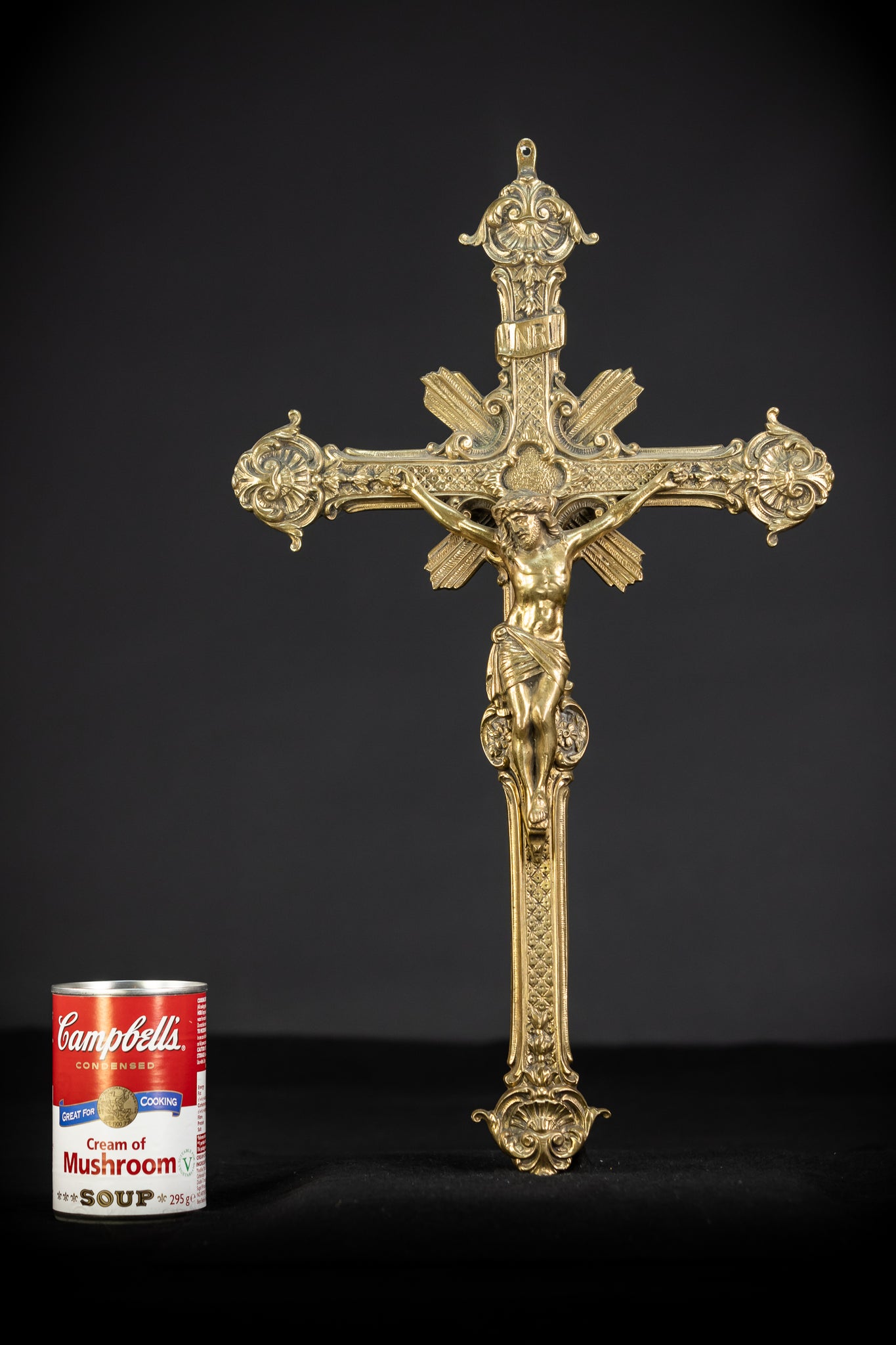 Crucifix Wall | French Baroque Bronze | 17.7"