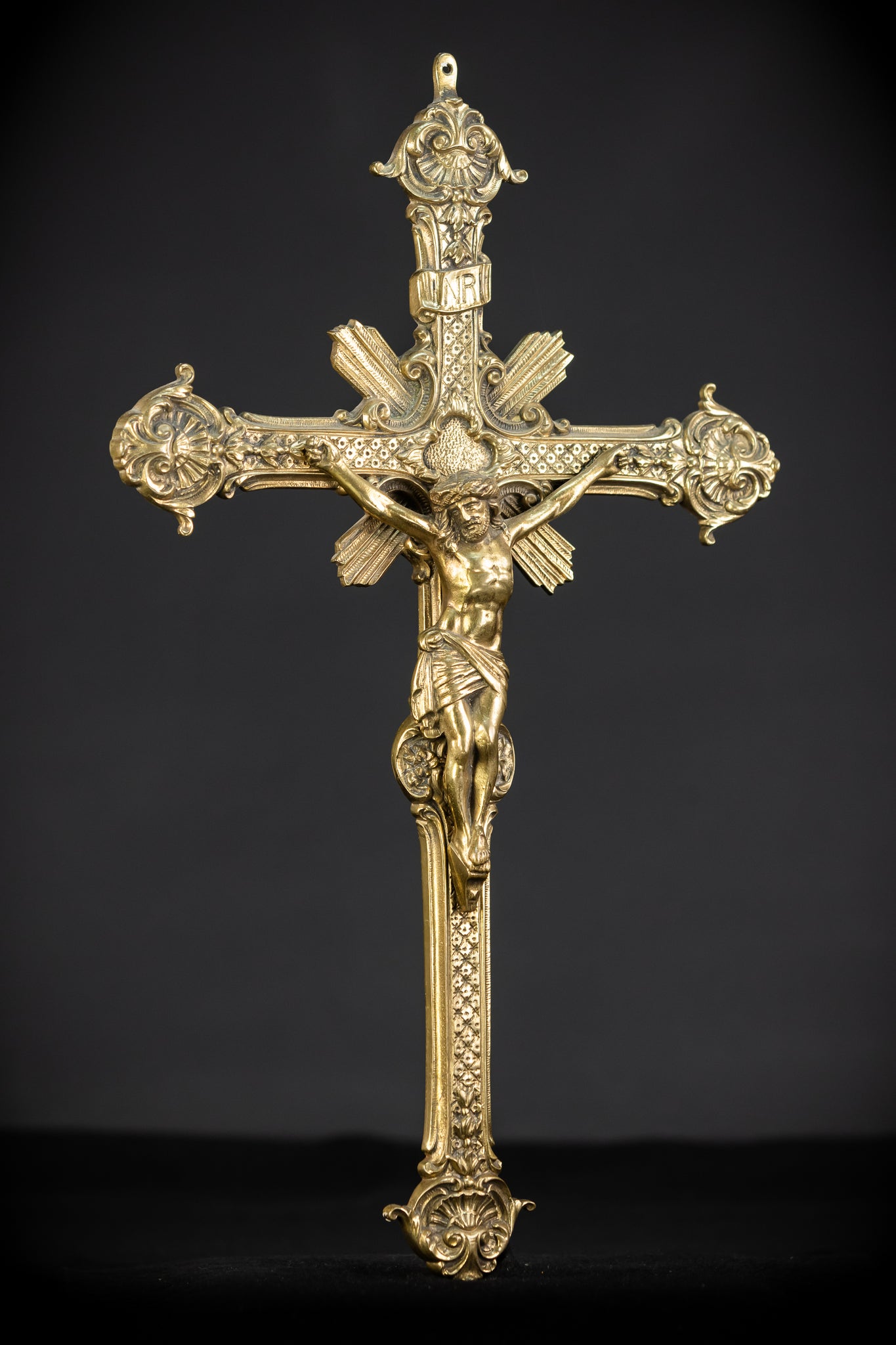 Crucifix Wall | French Baroque Bronze | 17.7"