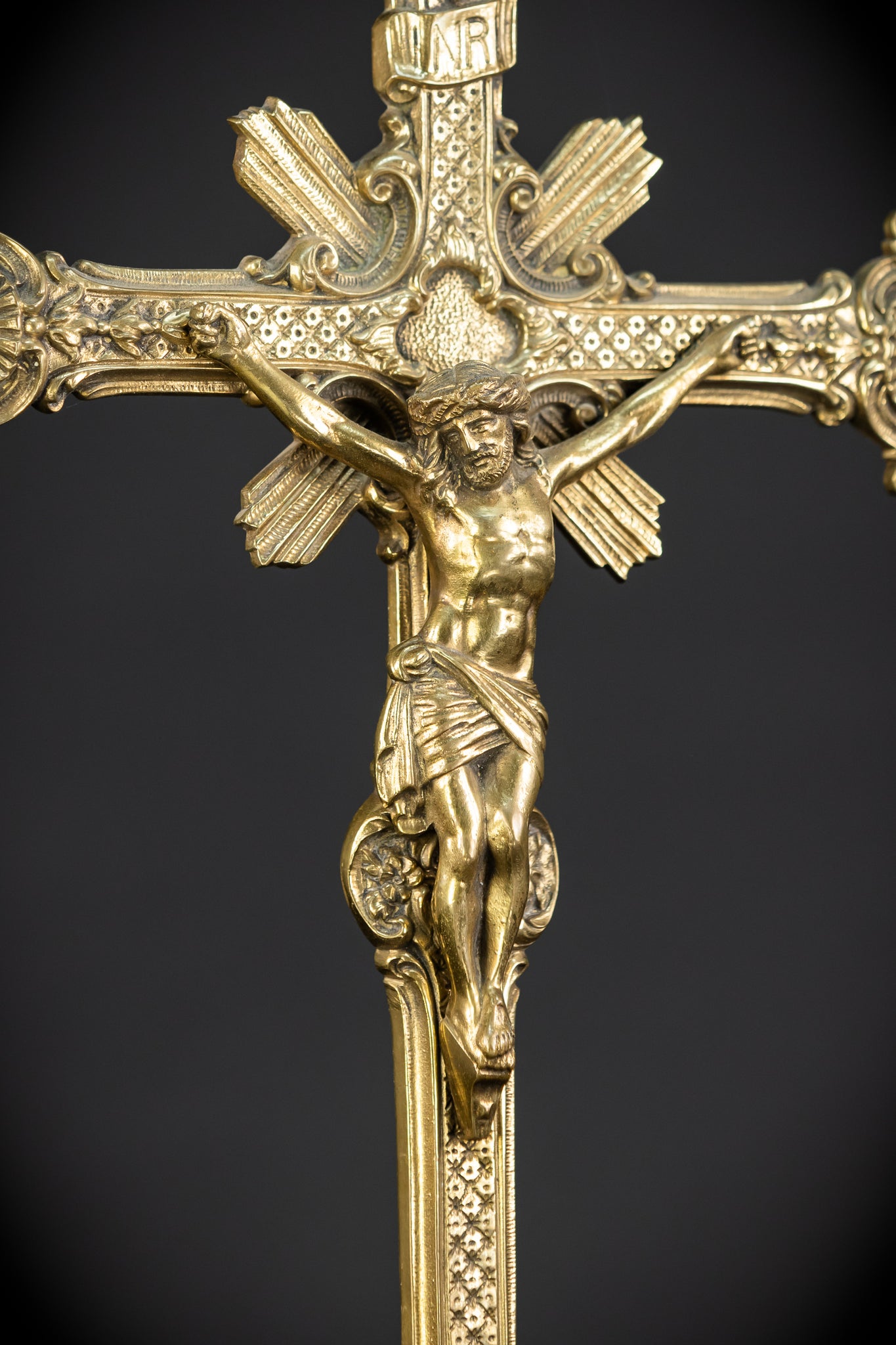 Crucifix Wall | French Baroque Bronze | 17.7"