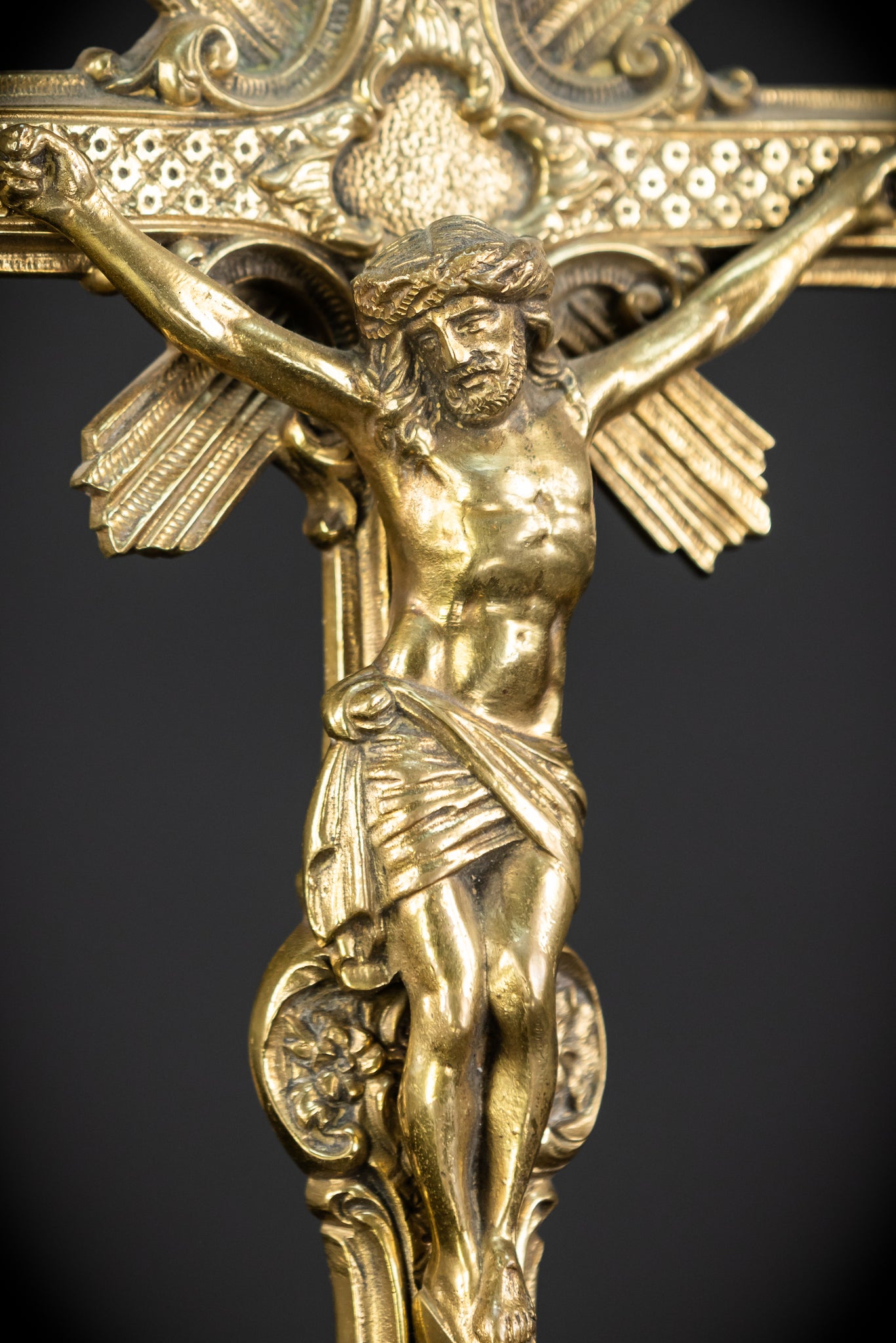 Crucifix Wall | French Baroque Bronze | 17.7"