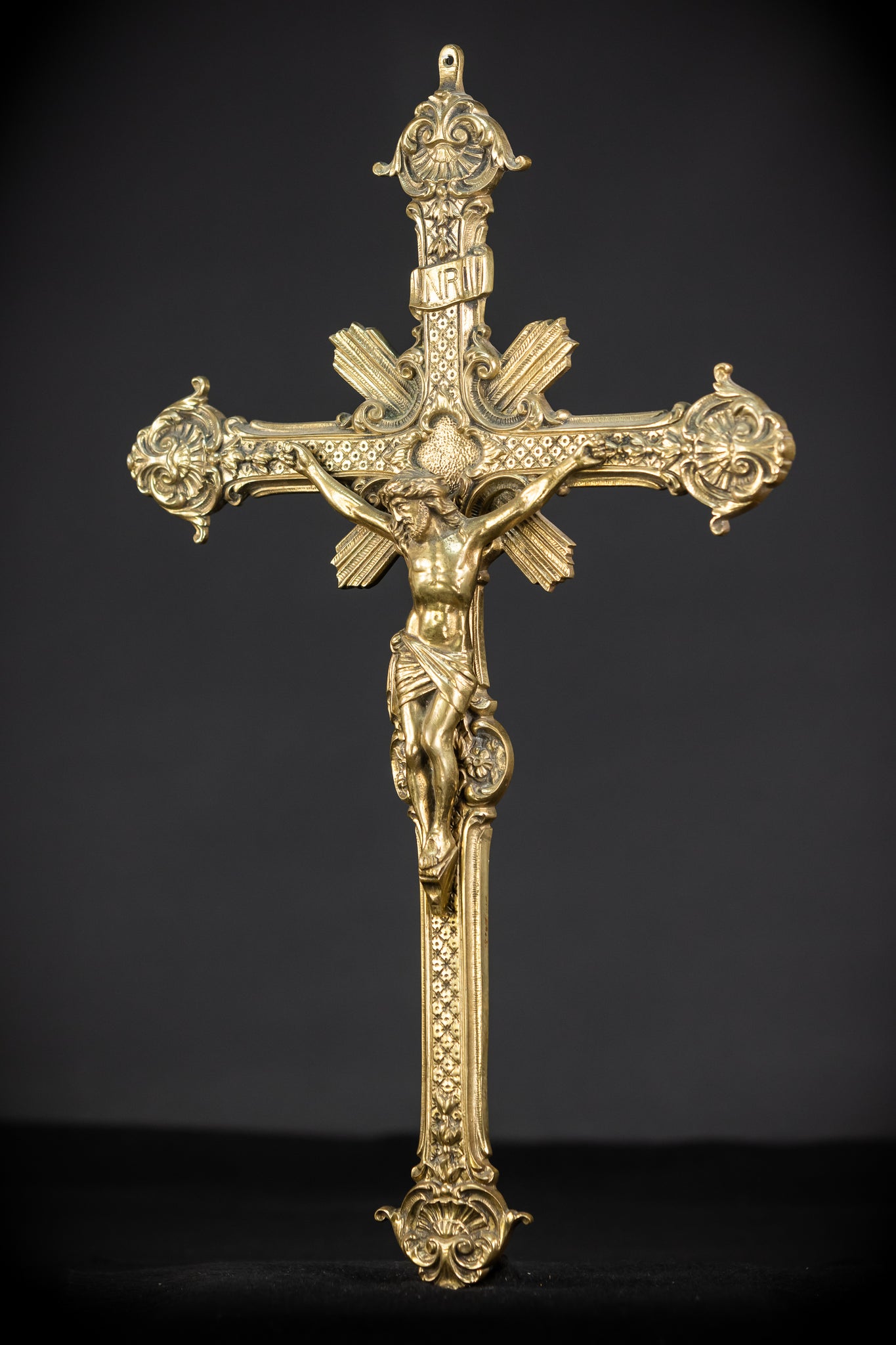 Crucifix Wall | French Baroque Bronze | 17.7"