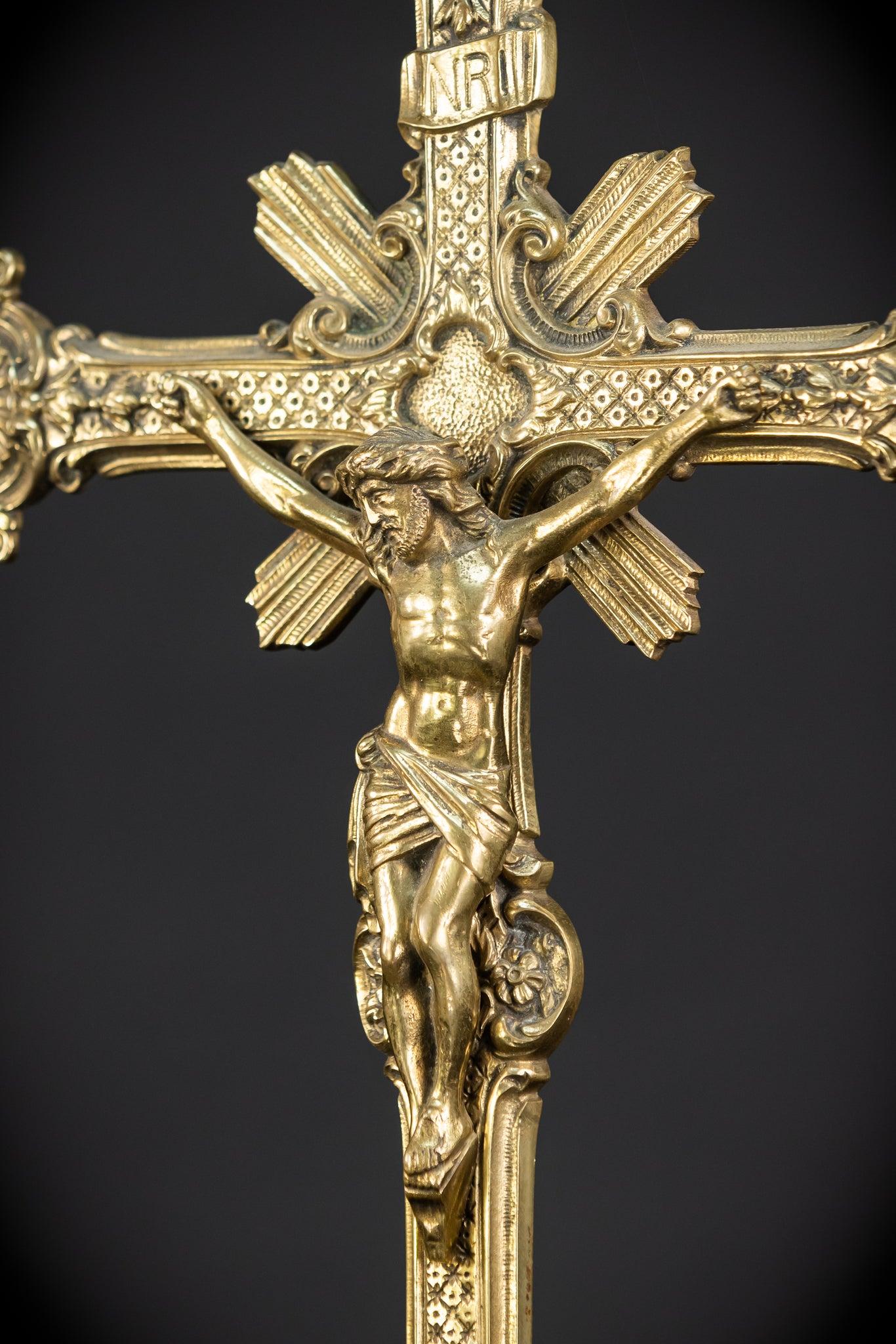 Crucifix Wall | French Baroque Bronze | 17.7"