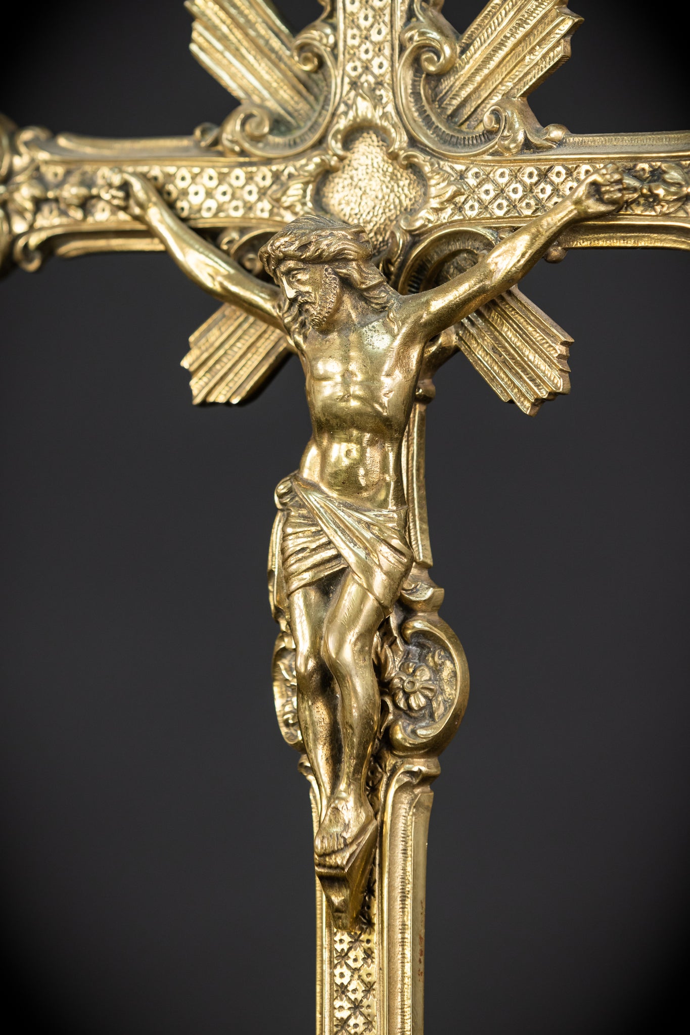 Crucifix Wall | French Baroque Bronze | 17.7"